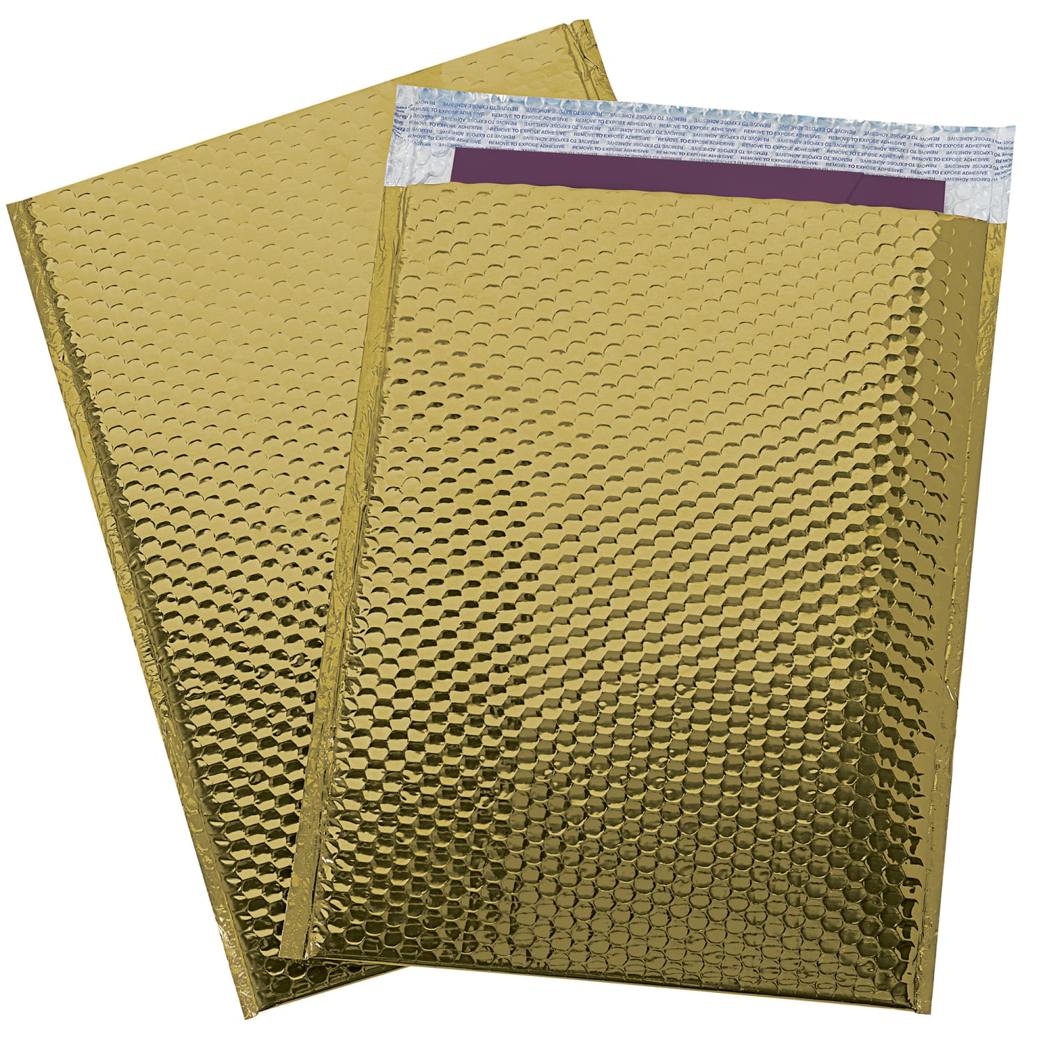 Partners Brand Gold Glamour Bubble Mailers 13in x 17 1/2in, Pack of 100 - Image 3