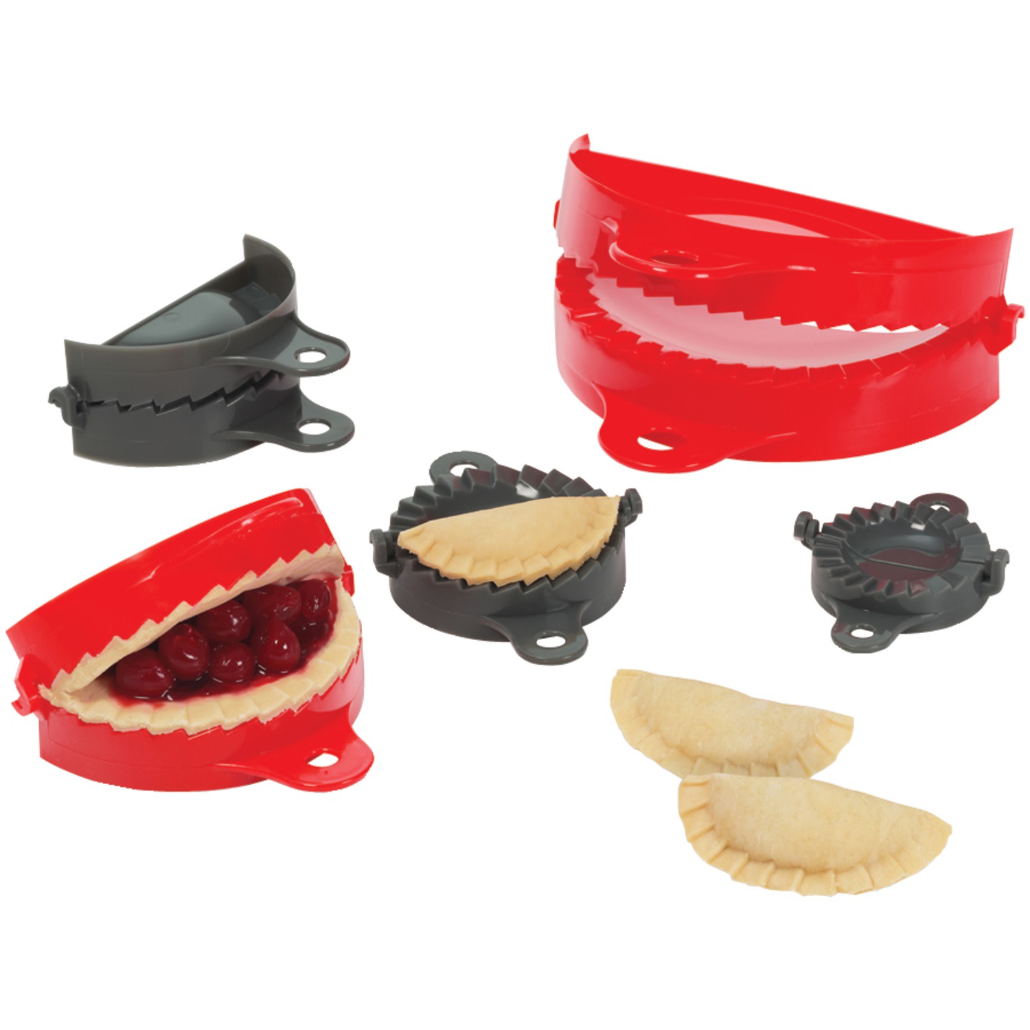 Starfrit Dough Press Set, Red/Gray