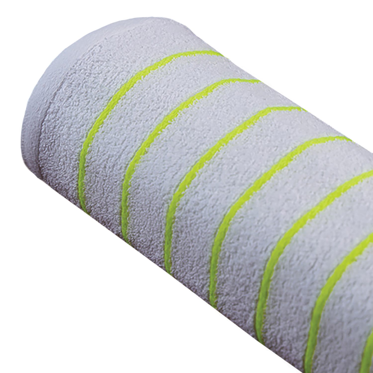 Splash Horizontal Stripe Pool Towels, 24in x 50in, White/Neon Yellow, Pack Of 36 Towels
