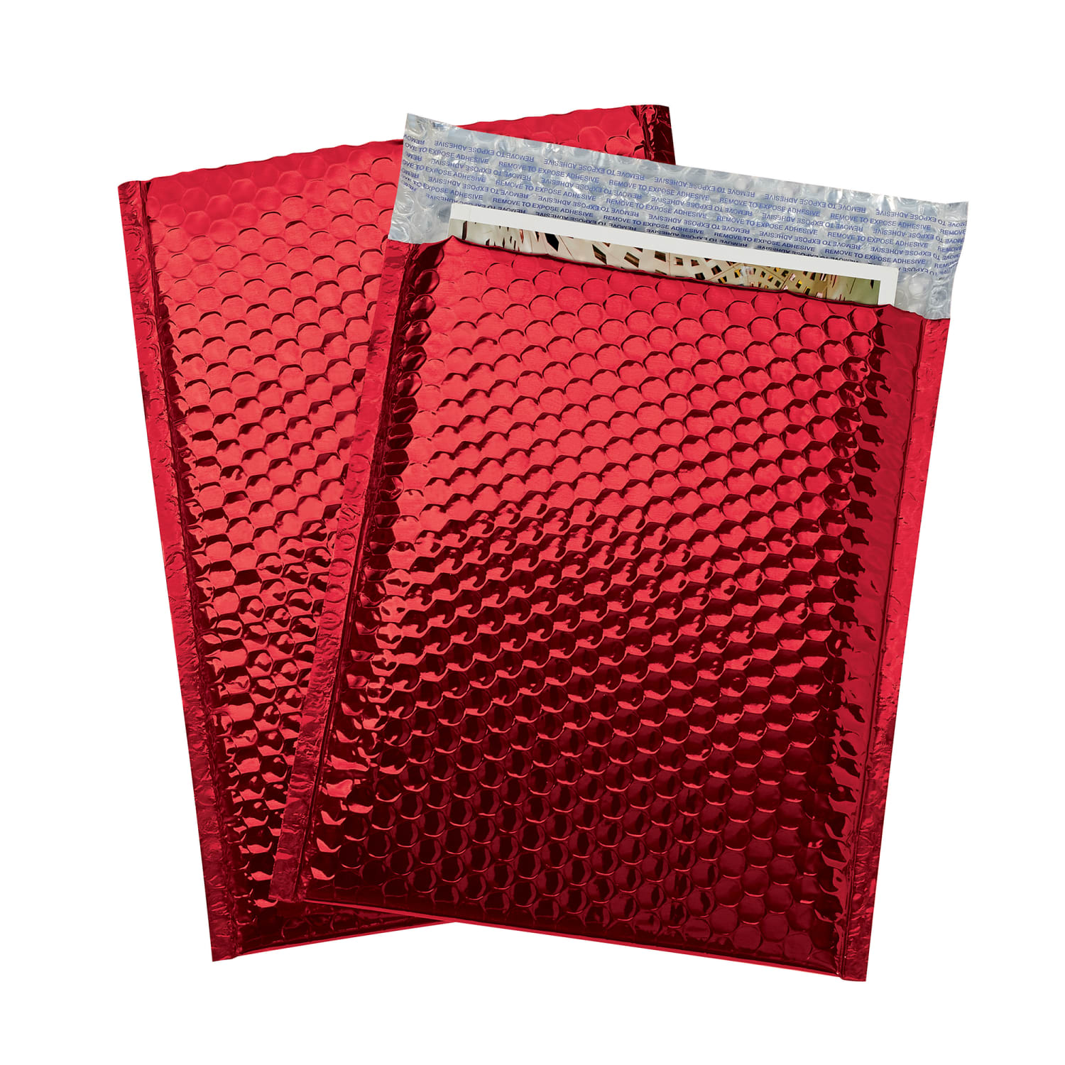 Partners Brand Red Glamour Bubble Mailers 9in x 11 1/2in, Pack of 100 - Image 3