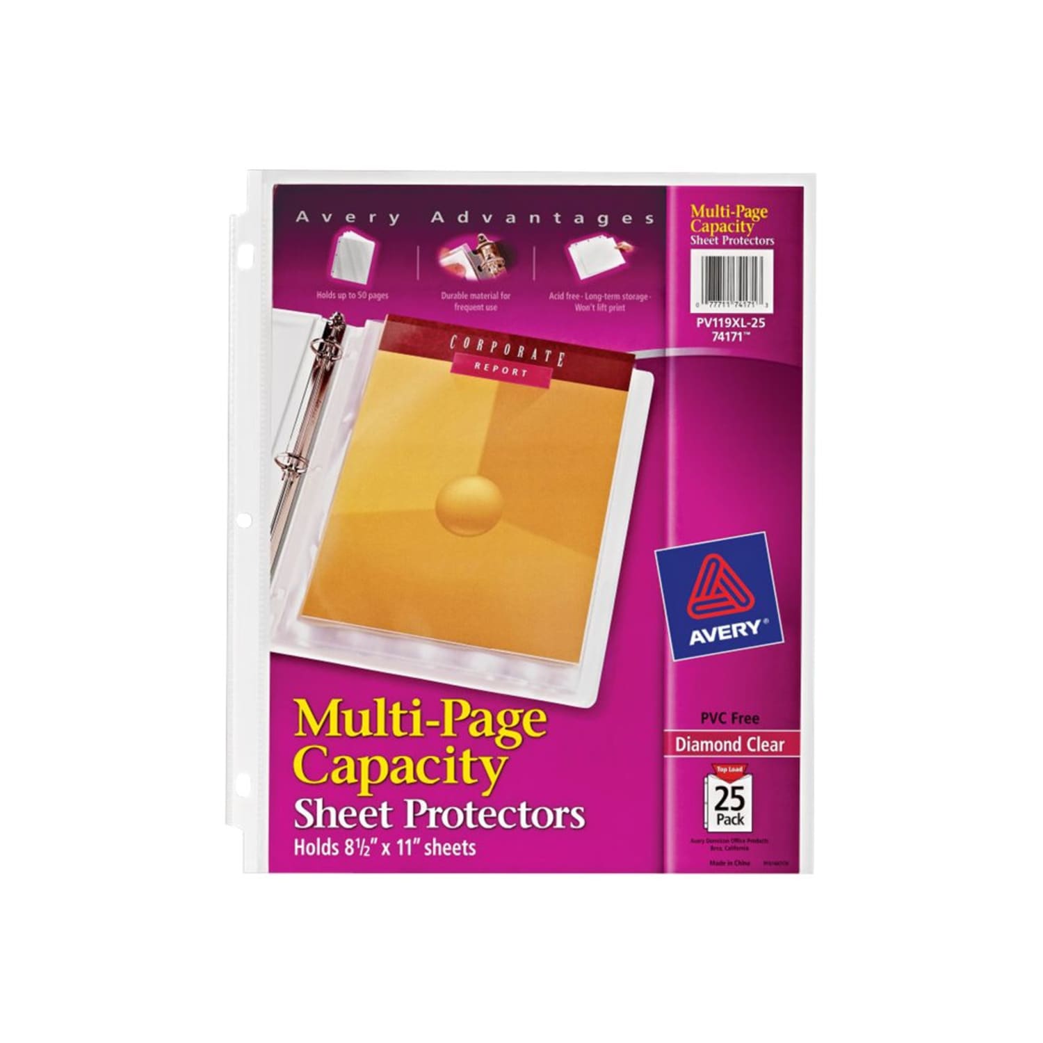 Avery Multi-Page Capacity Sheet Protectors, 8 1/2in x 11in, Top Loading, Pack Of 25 - Image 3