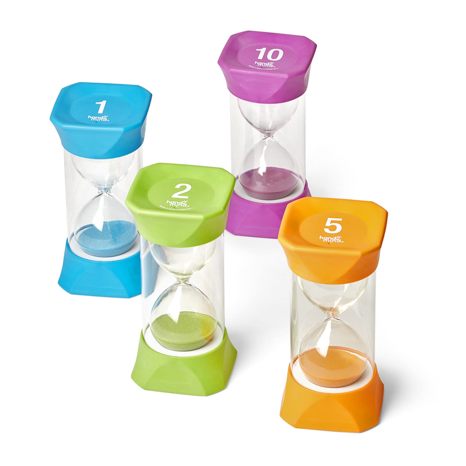 Hand2Mind Jumbo 1, 2, 5, and 10 Minute Sand Timer Set - Image 3