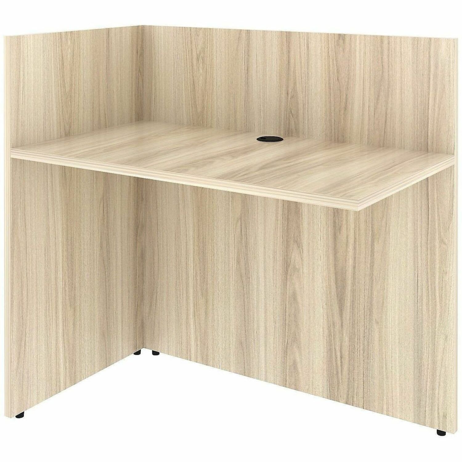 Lorell Essentials Reception Return,, 41.5inH x 42inW x 24inD, Modern Elm, 66326