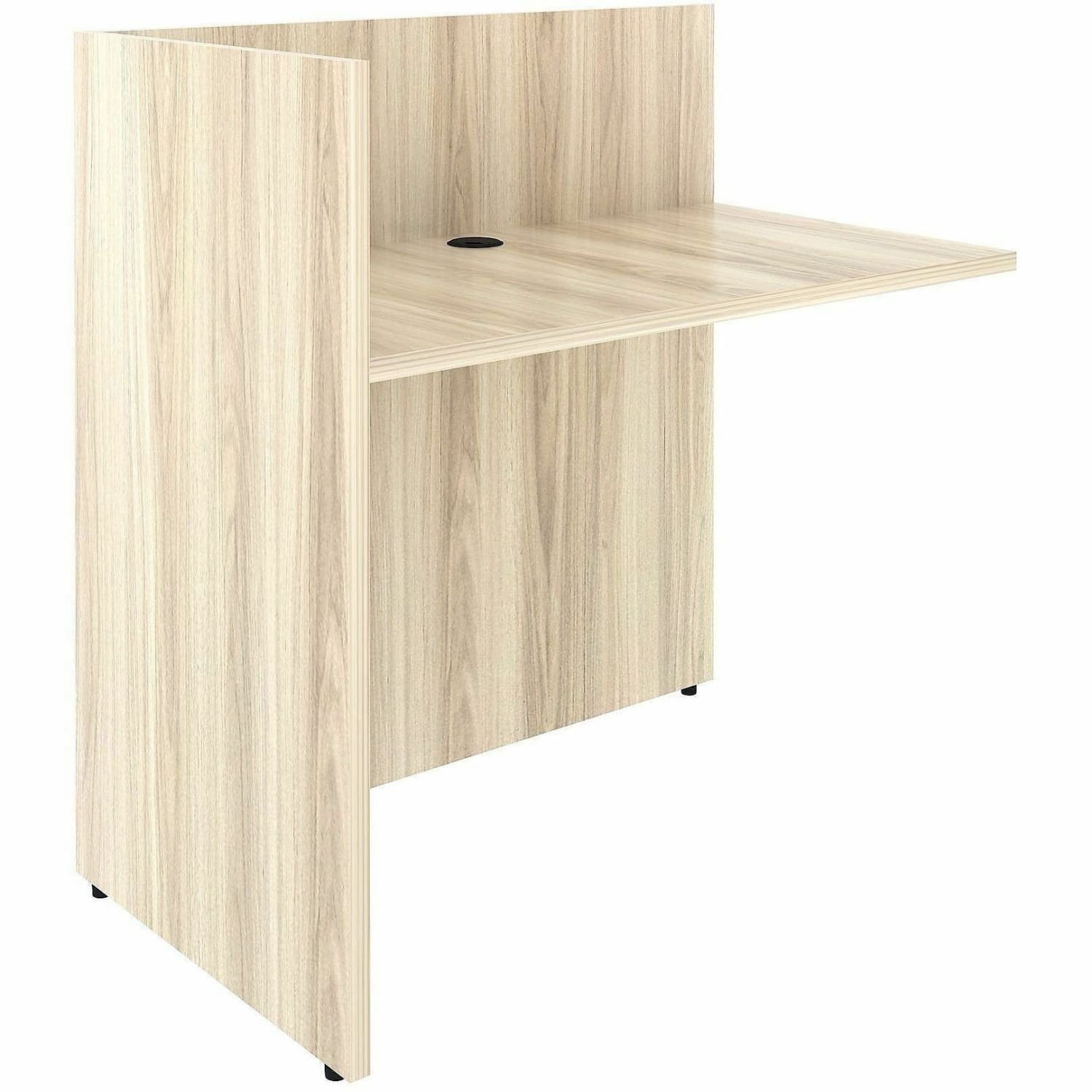 Lorell Essentials Reception Return,, 41.5inH x 42inW x 24inD, Modern Elm, 66326 - Image 4