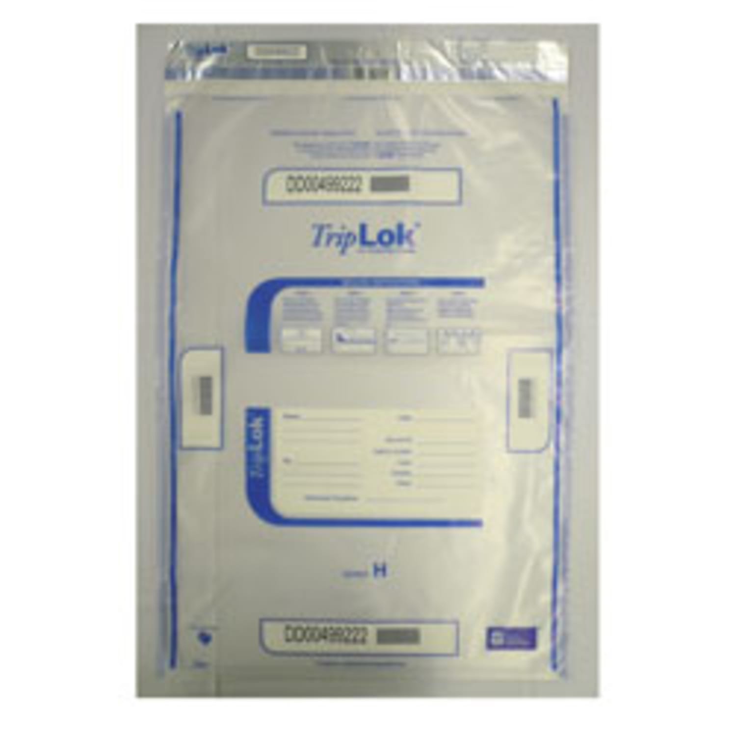 TripLOK Tamper Evident Security Bags, 20in x 28in, Clear, Carton Of 100