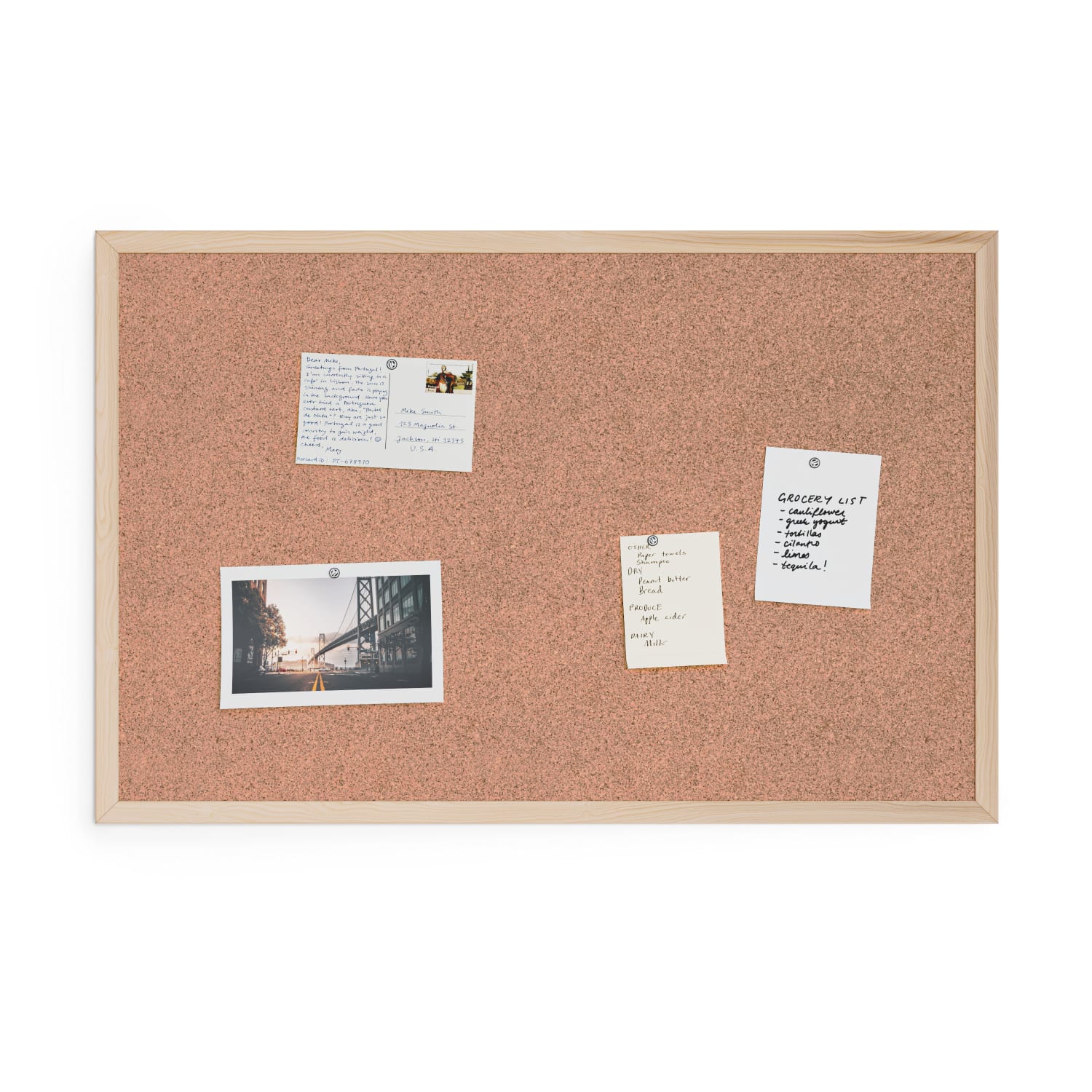 U Brands Cork Bulletin Board, 36in X 24in, Birch Wood Frame, Actual Size 35in X 23in (266U00-01) - Image 5