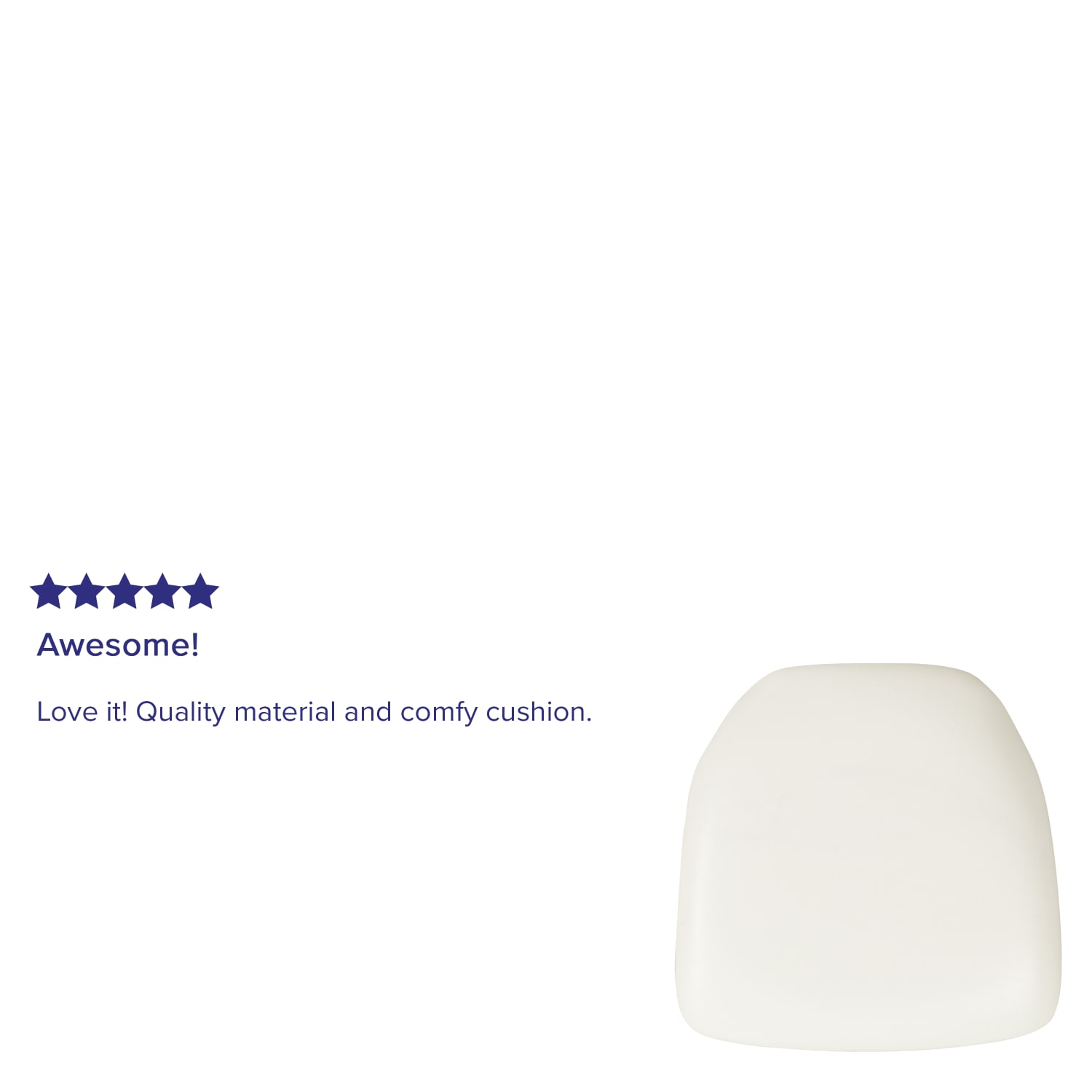 Flash Furniture Chiavari Chair Cushion, Hard Vinyl, 2inH x 15-1/2inW x 15-1/2inD, White - Image 4