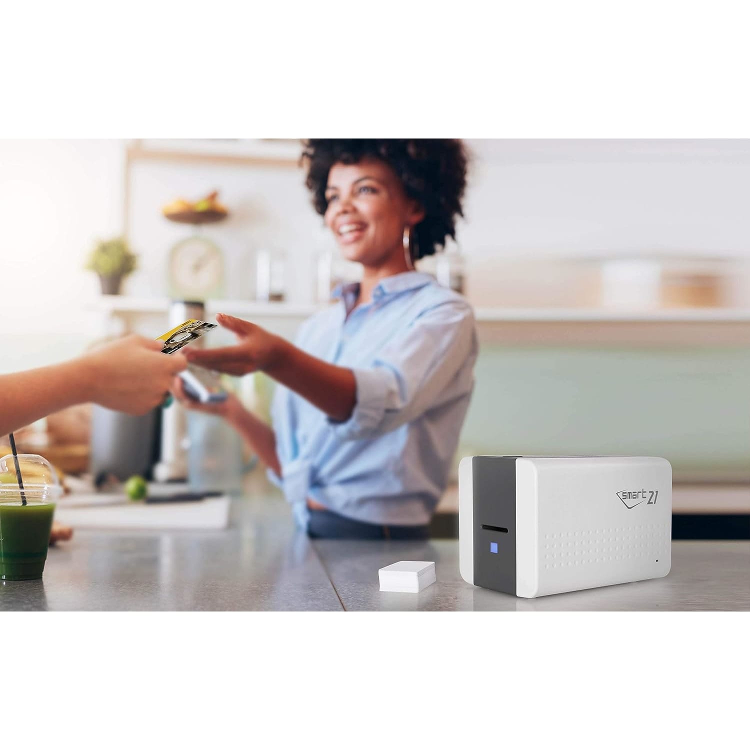 IDP SMART-21S Desktop Color ID Card Printer Kit - Image 3