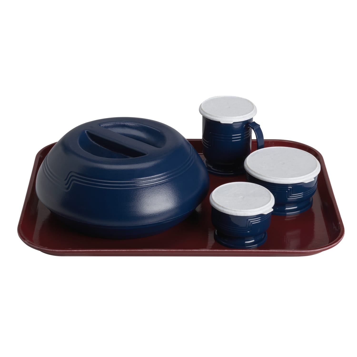 Cambro Camtray Rectangular Serving Trays, 14in x 18in, Burgundy Wine, Pack Of 12 Trays - Image 3