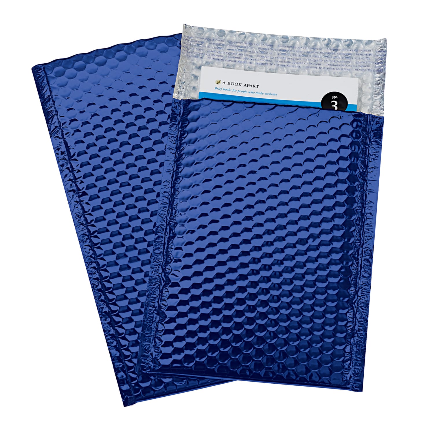 Partners Brand Blue Glamour Bubble Mailers 7 1/2in x 11in, Pack of 72 - Image 3