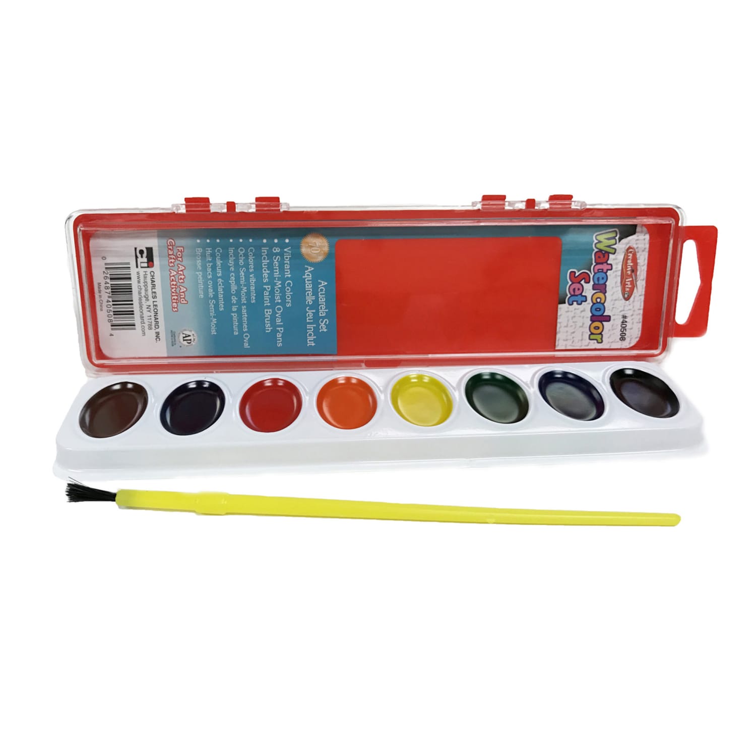 Charles Leonard Semi-Moist Watercolor Paint Sets, Pack Of 12 Sets - Image 3