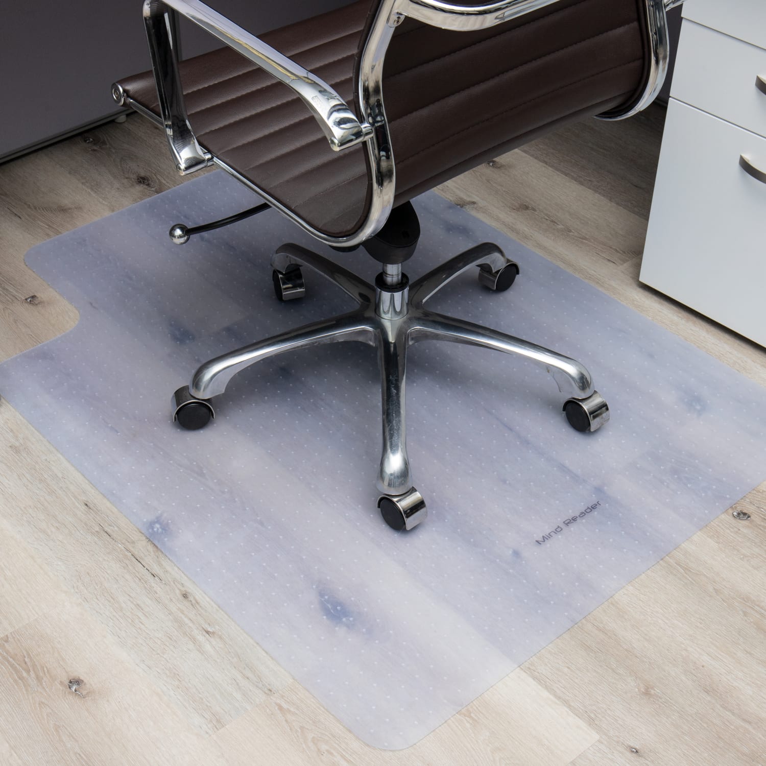 Mind Reader Office Chair Mat for Carpet PVC, 0.125in H x 35-1/2in W x 47-1/2in D, Clear, Set Of 2 Mats - Image 5