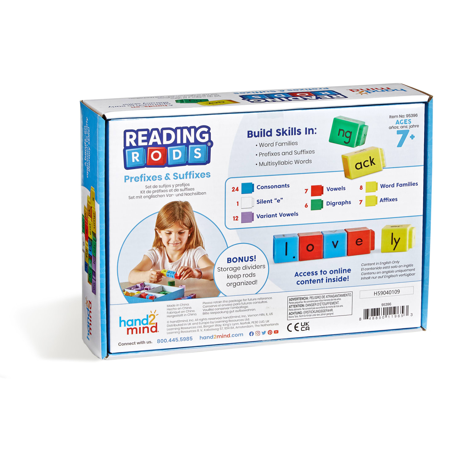 Hand2Mind Reading Rods Prefixes, Suffix, And Root Words Set - Image 4