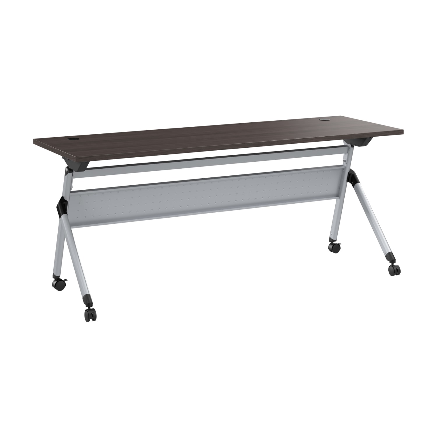 Bush Business Furniture Envision 72inW Folding Training Table, Storm Gray/Cool Gray Metallic, Standard Delivery - Image 3
