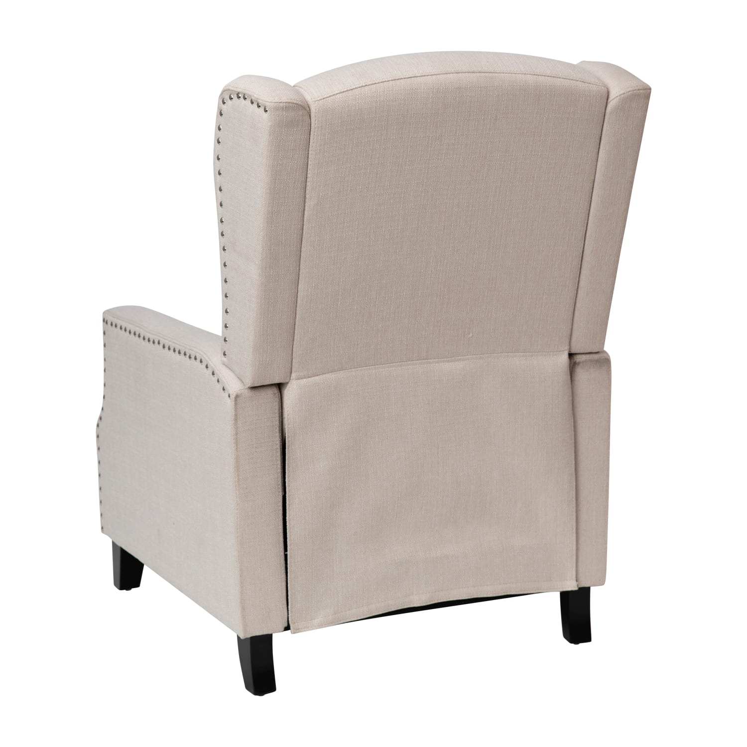 Flash Furniture Prescott Traditional Style Slim Push Back Recliner Accent Chair Cream PopularChairscom
