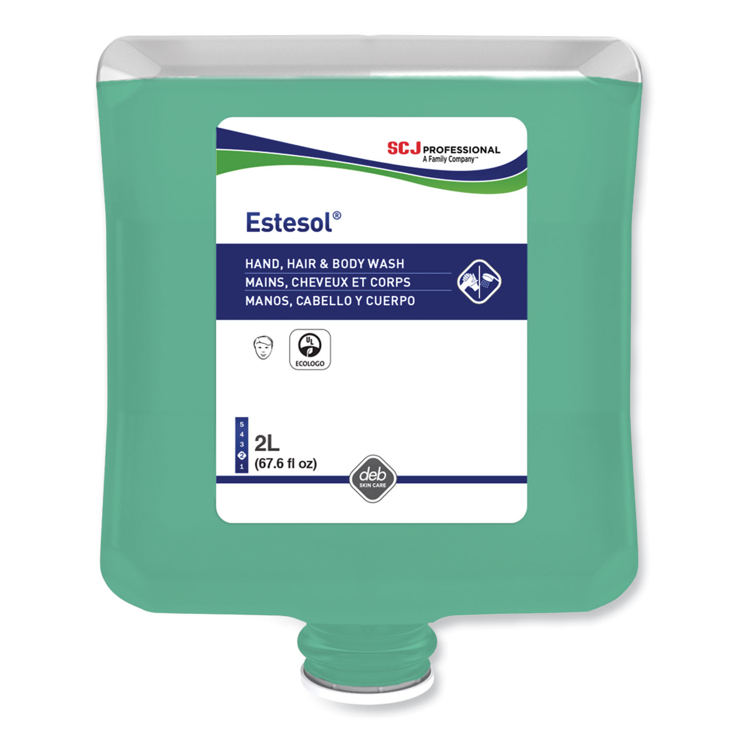 SC Johnson Professional Estesol Hand, Hair and Body Cleaner Manual Cartridge, Rainforest Scent, 2 L, 4/Carton - Image 3