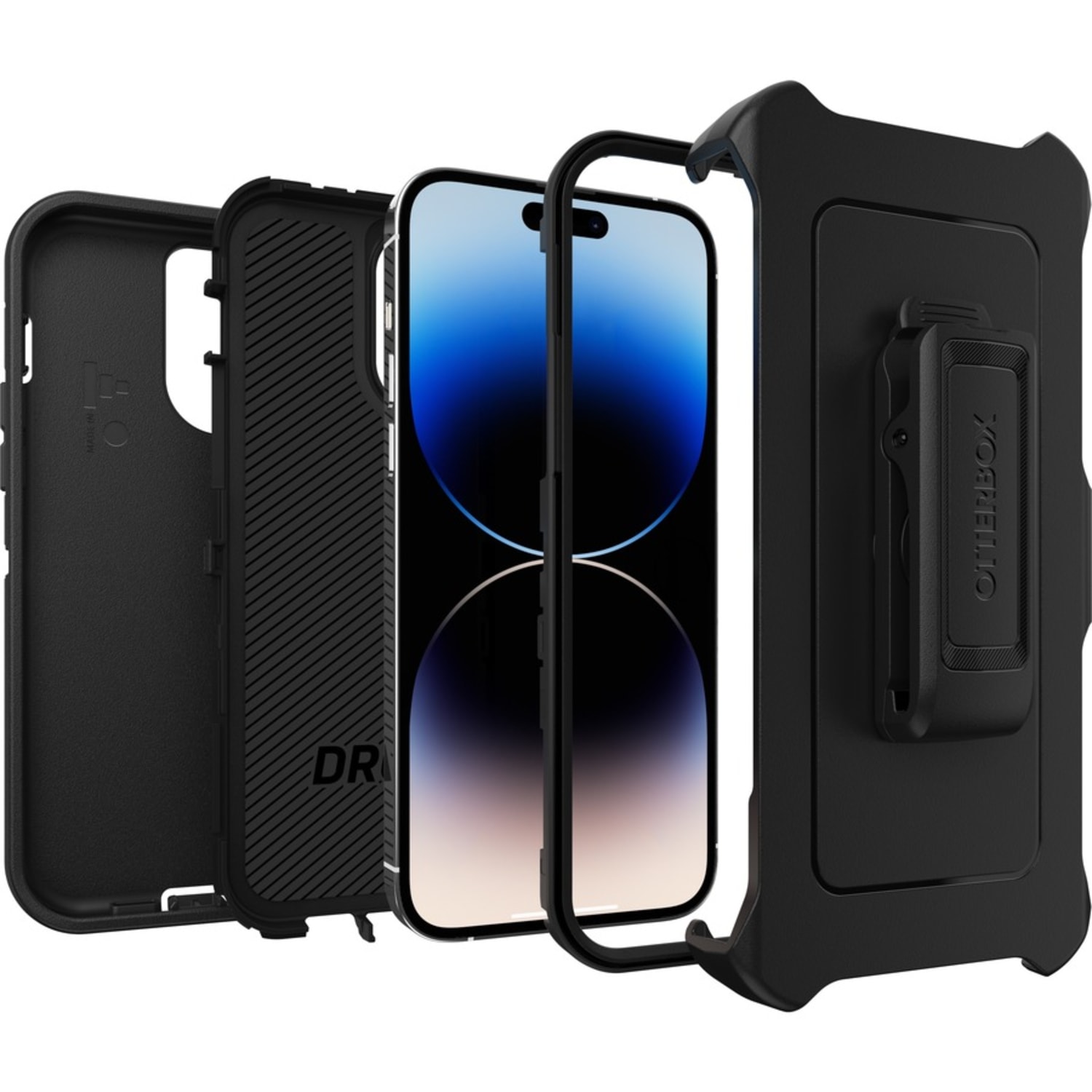 OtterBox Defender Rugged Carrying Case (Holster) Apple iPhone 14 Pro Max Smartphone - Black - Image 6