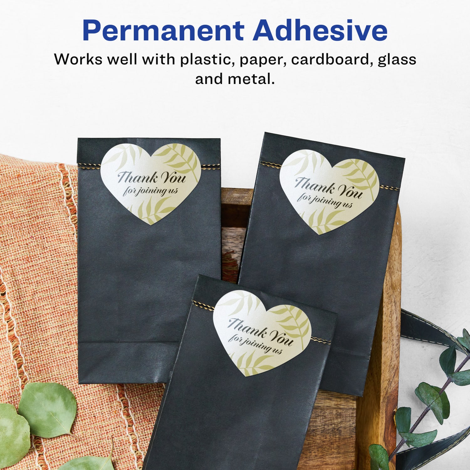 Avery Pearlized Permanent Labels With Sure Feed, 94603-PIP10, Heart, 2-9/32in x 1-27/32in, Ivory, Pack Of 120 Labels - Image 4