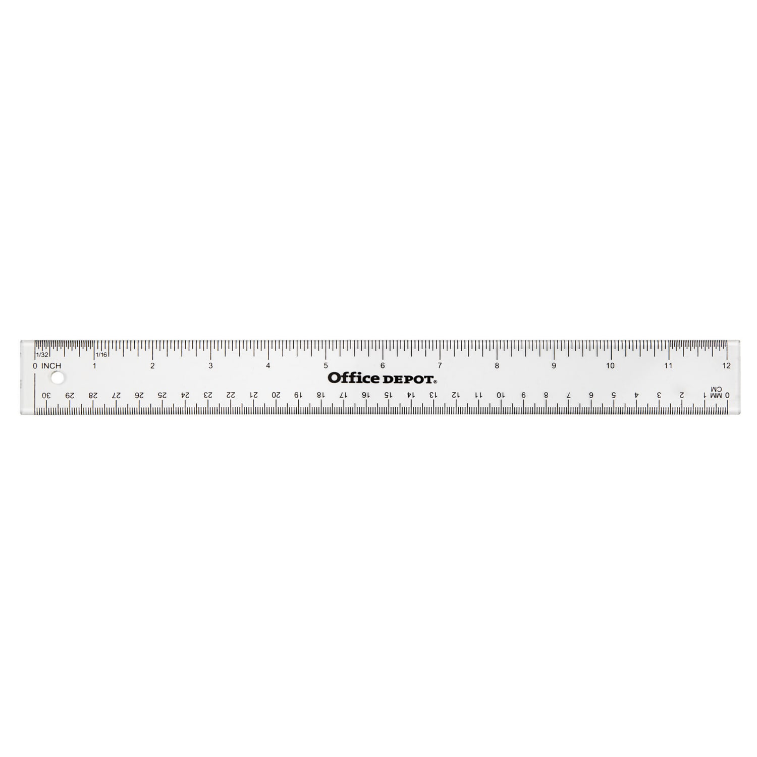 Office Depot Brand Acrylic Ruler, 12in, Clear
