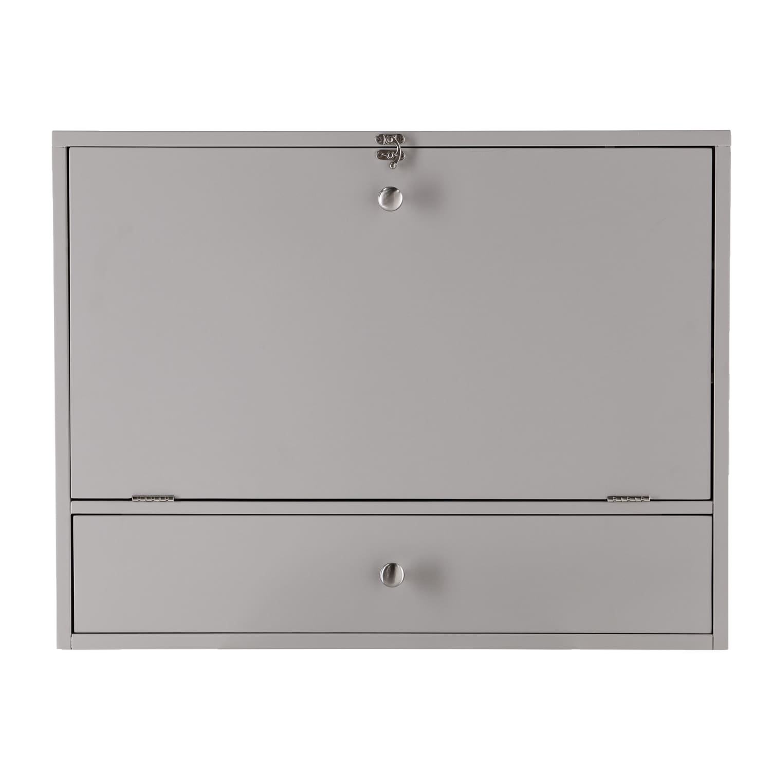 SEI Furniture Wall-Mount 26inW Writing Desk With Storage, Gray - Image 5