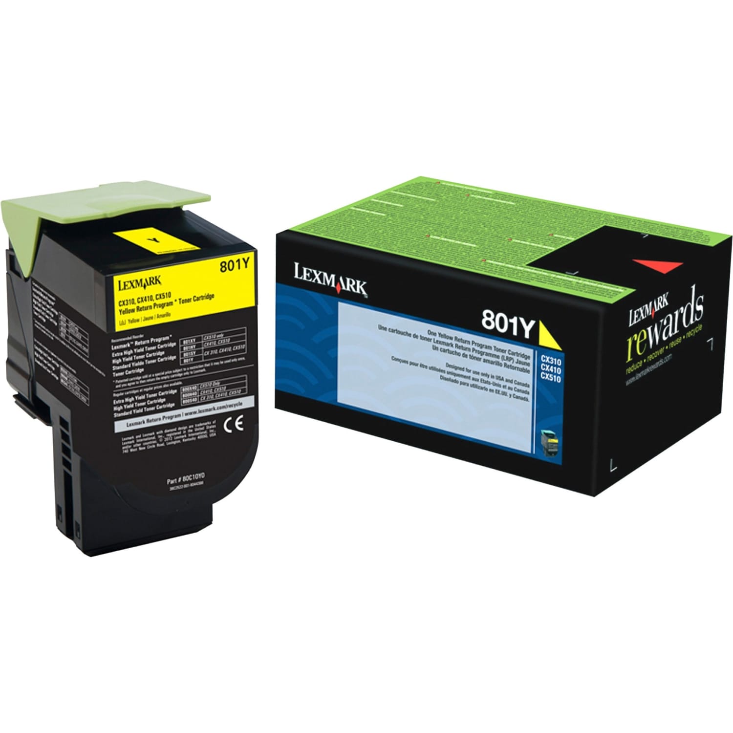 Lexmark 801Y Yellow Return Program Toner Cartridge - Image 3