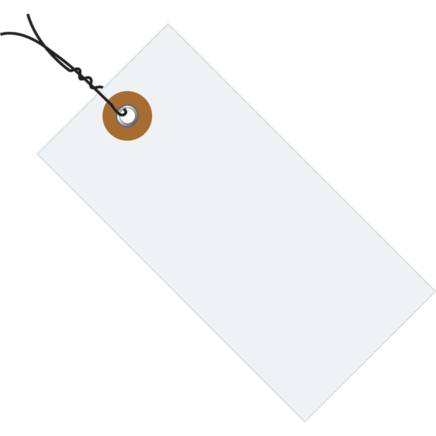 Tyvek Prewired Shipping Tags, #6, 5 1/4in x 2 5/8in, White, Box Of 1,000