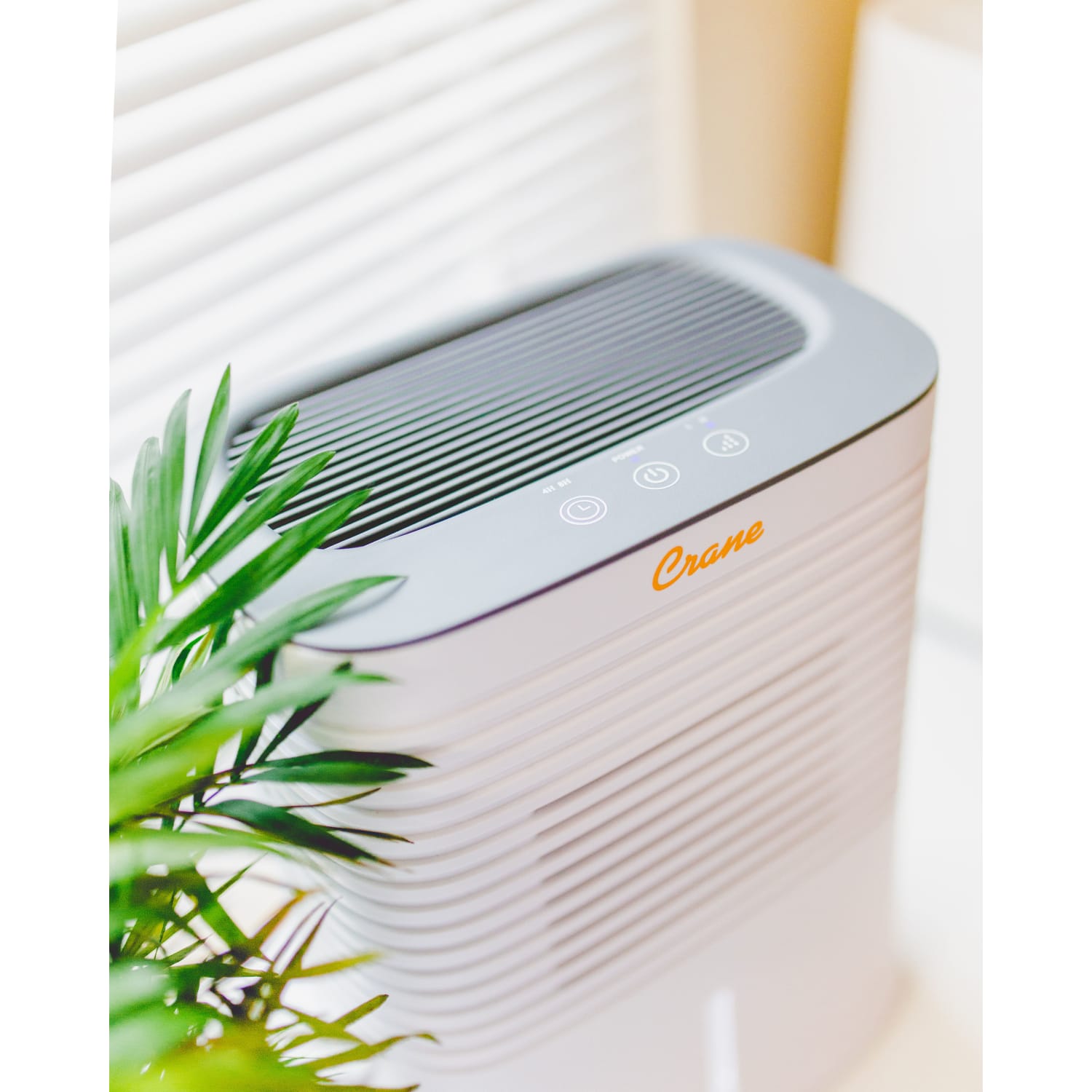 Crane 4 Pint Compact Dehumidifier with Timer Function, 300 Sq Ft. Coverage, 5 1/2in x 9in x 12in, White - Image 4