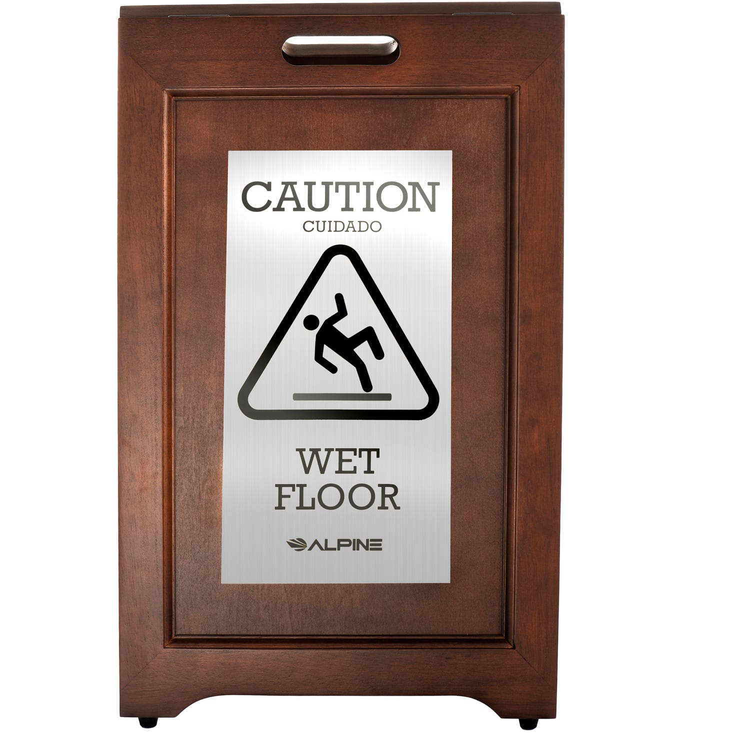 Alpine 2-Sided Bilingual Wet Floor Sign, 24in, Gray - Image 3