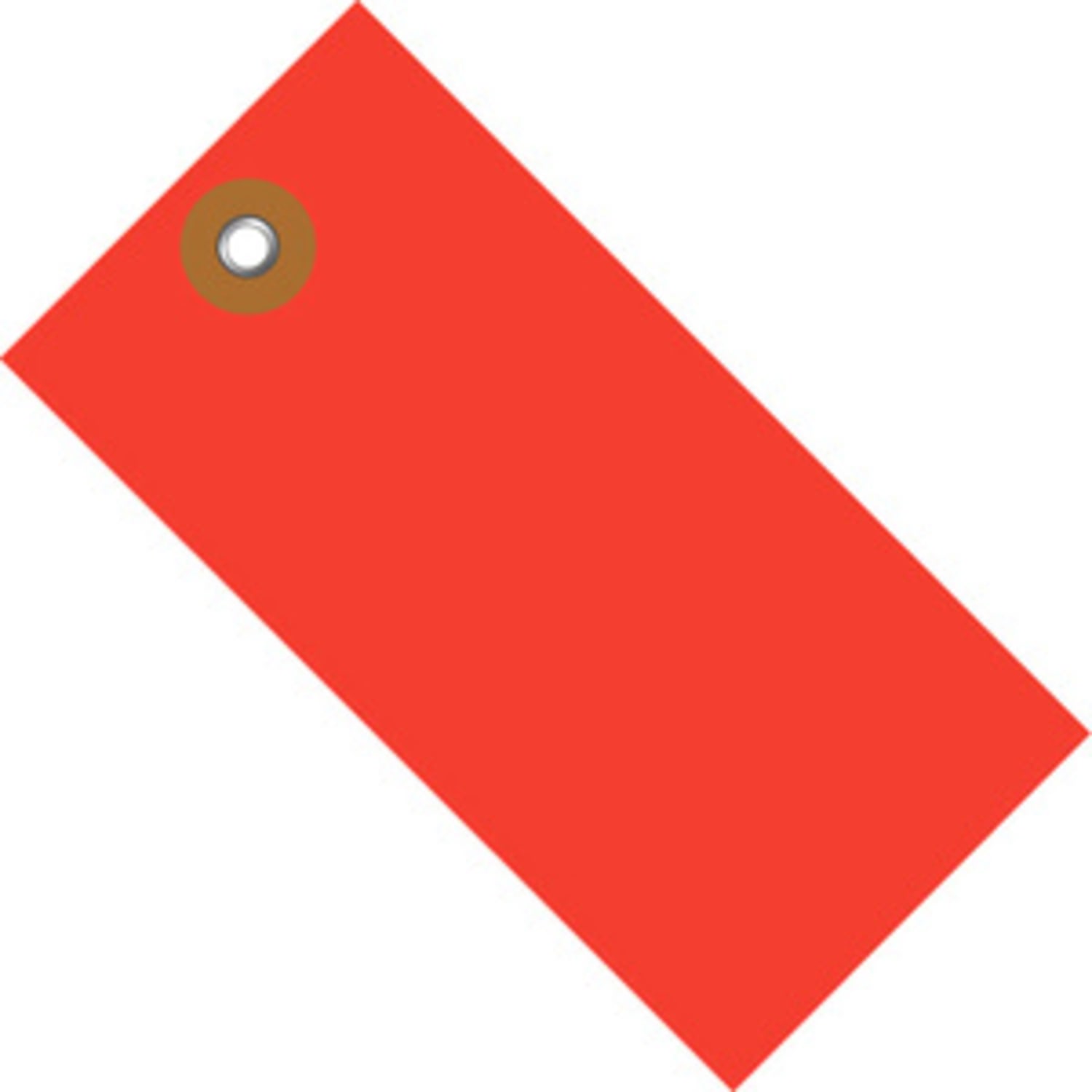 Tyvek Shipping Tags, #8, 6 1/4in x 3 1/8in, Red, Box Of 100
