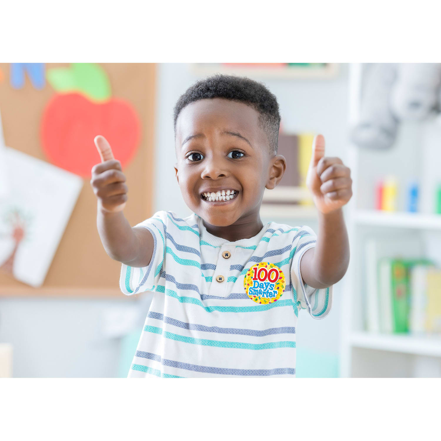 Teacher Created Resources Wear "Em Badges, 100 Days Smarter, 32 Per Pack, Set Of 6 Packs - Image 4