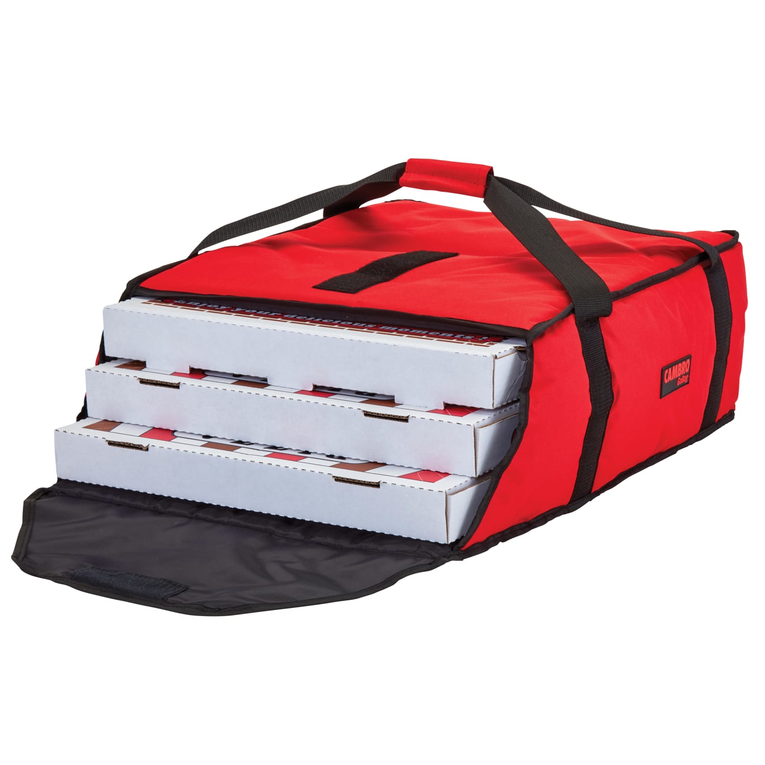 Cambro Standard Pizza GoBags, For 3 Boxes, Red, Set Of 4 GoBags - Image 3