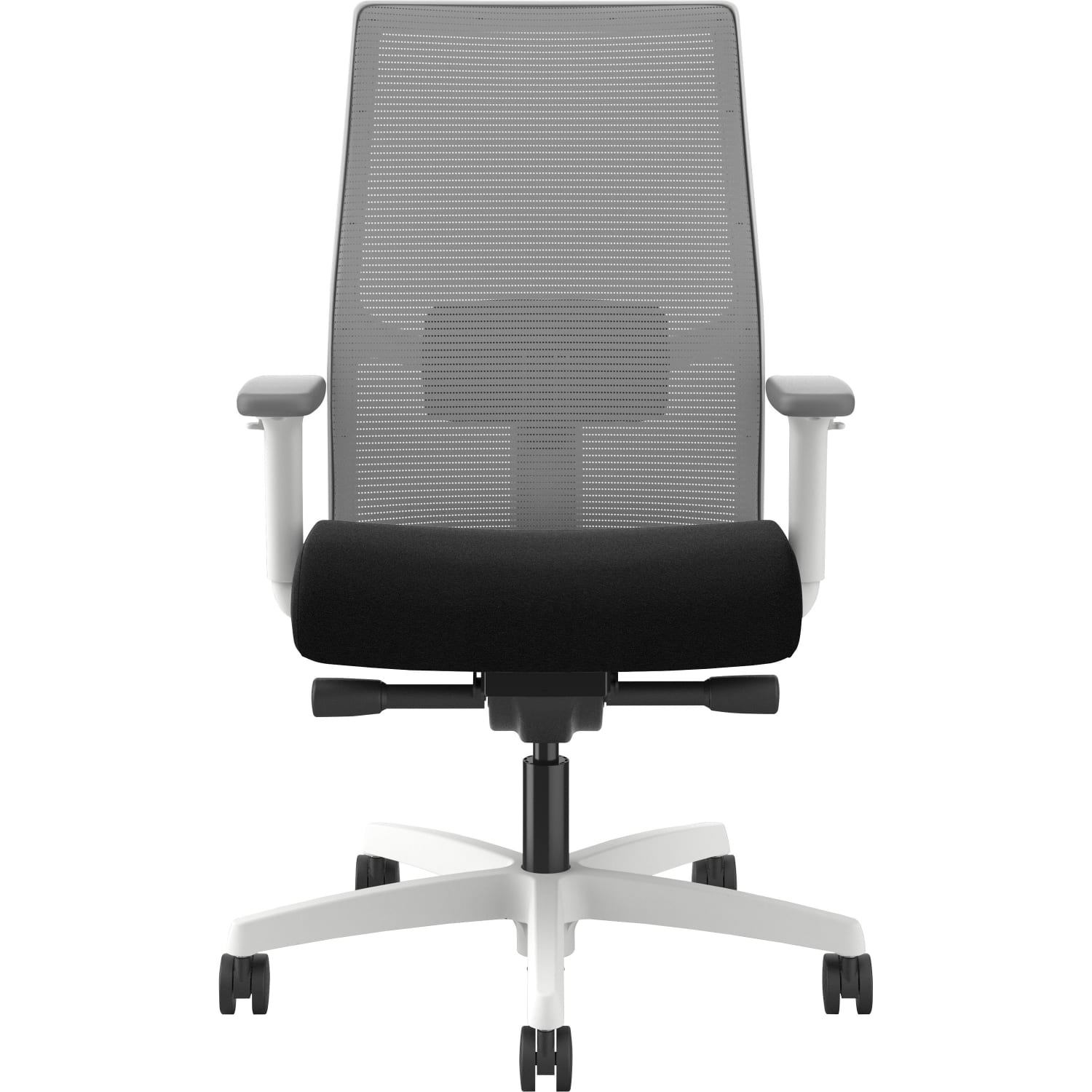 HON Ignition Mid-back Task Chair - Black Seat Color - Fog Back Color - Mesh Back Material - Designer White Frame Color - Mid Back - 1 Each - Image 3