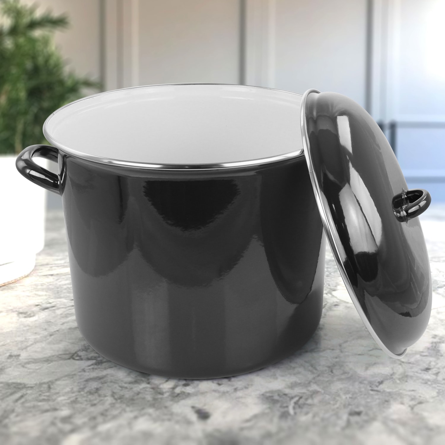 Gibson Home 12-Quart Stock Pot, Black - Image 6