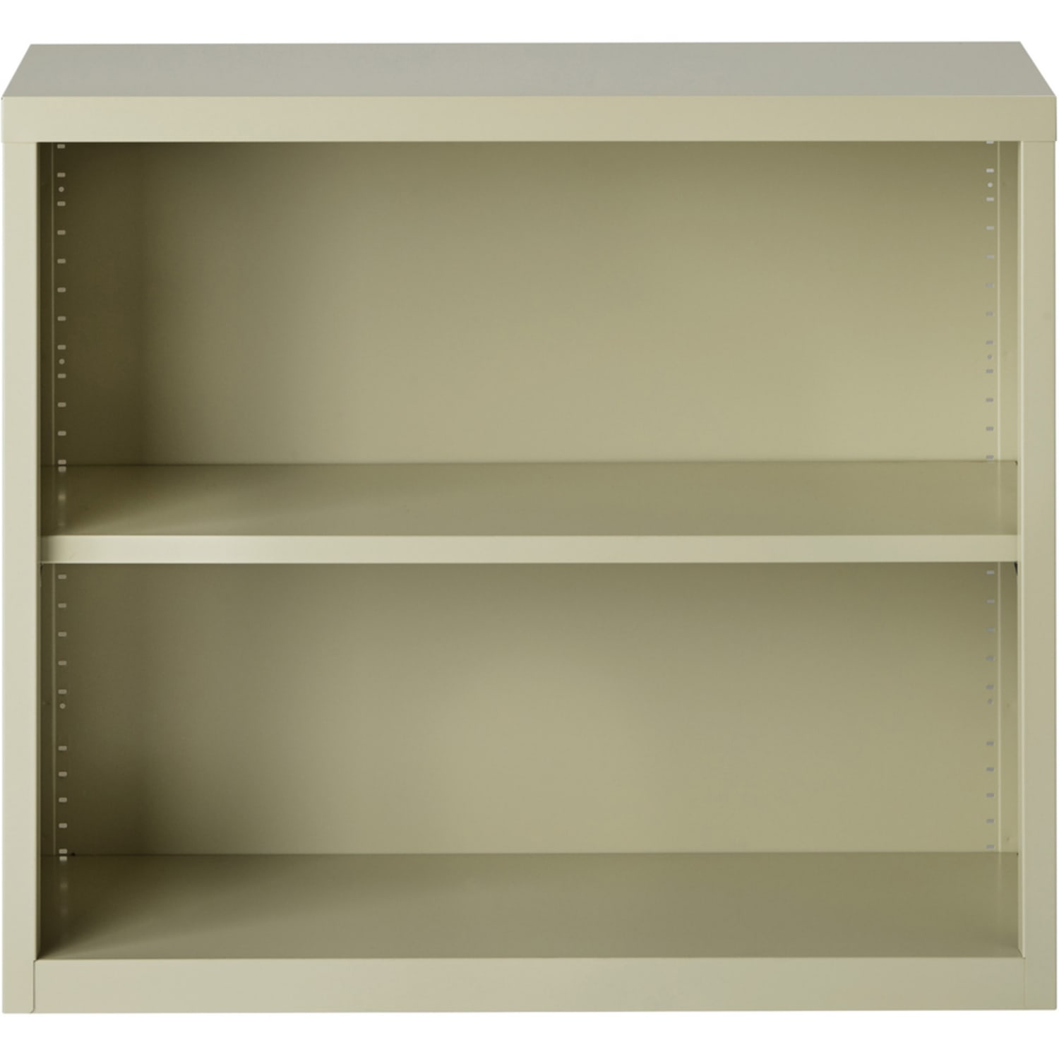 Lorell Fortress Series Steel Modular Shelving Bookcase, 2-Shelf, 30inH x 34-1/2inW x 13inD, Putty - Image 6