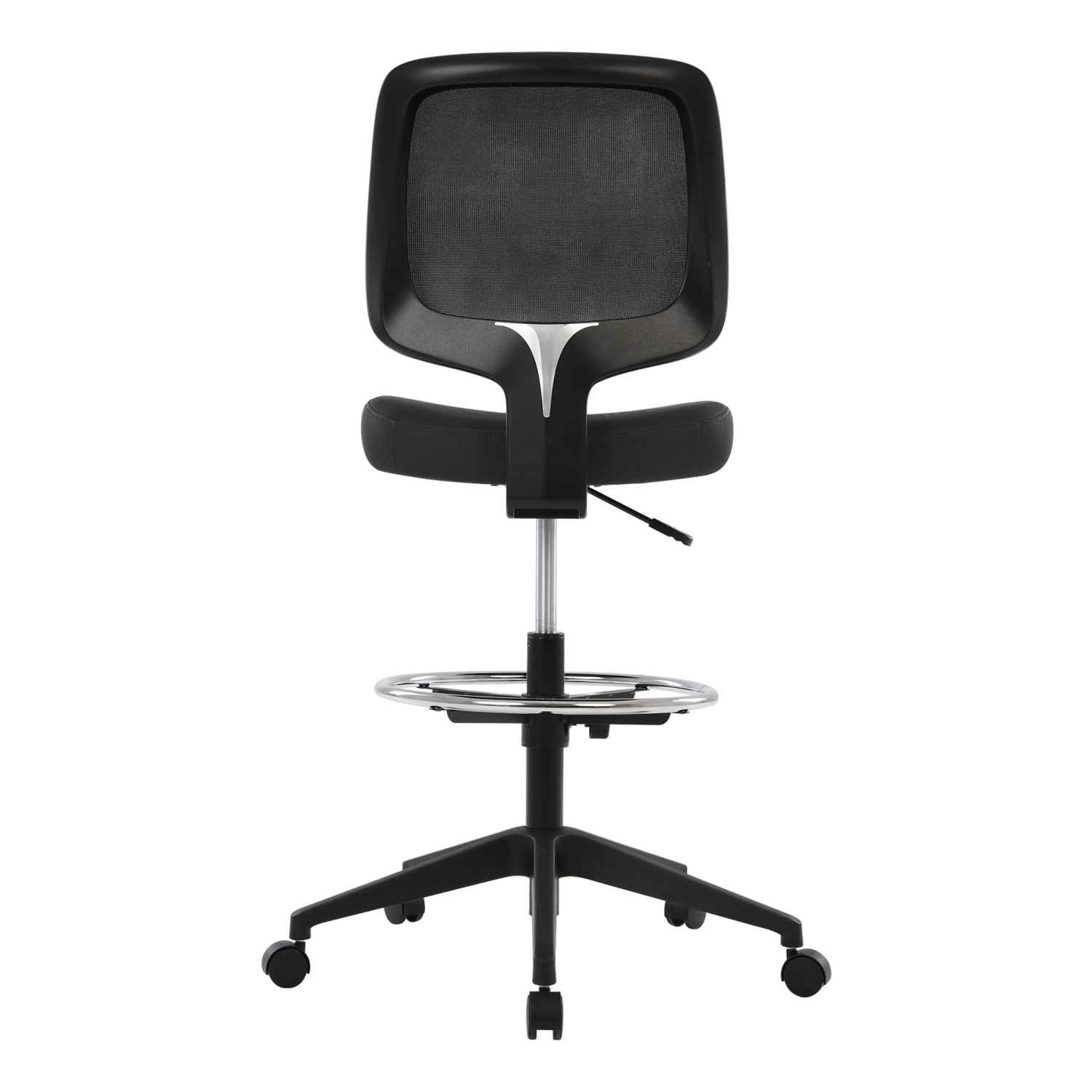 Realspace Laristo MeshFabric Mid Back Drafting Chair Black BIFMA Compliant PopularChairscom