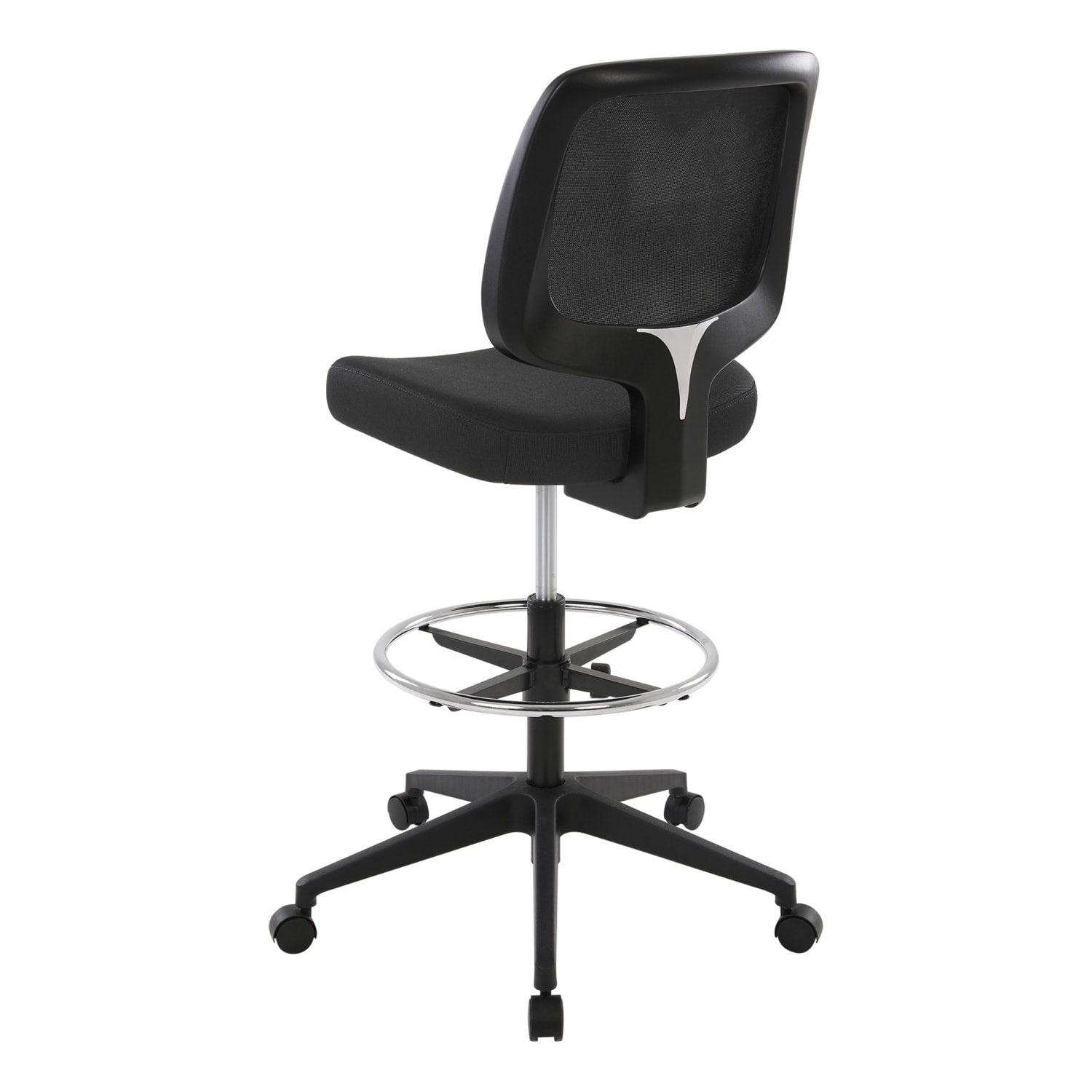 Realspace Laristo MeshFabric Mid Back Drafting Chair Black BIFMA Compliant PopularChairscom