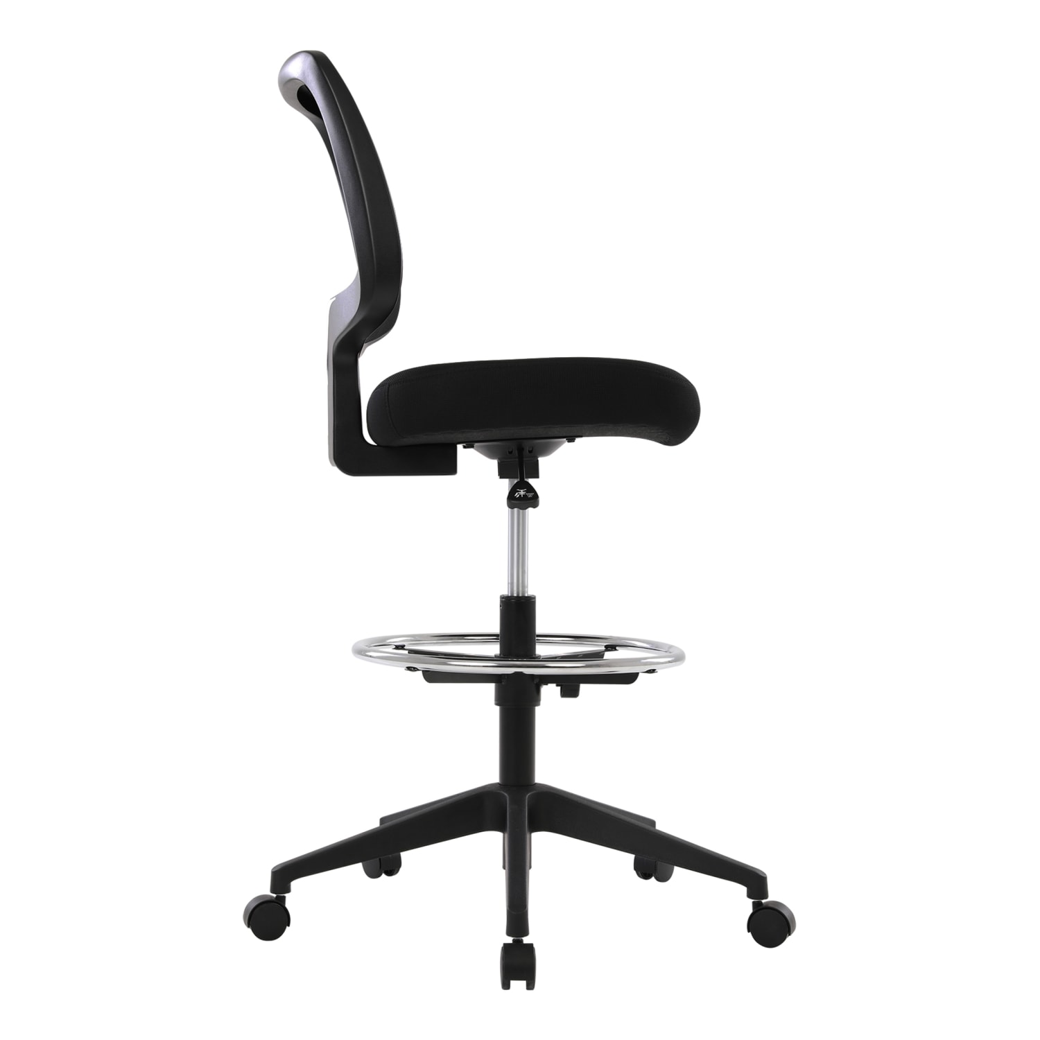 Realspace Laristo MeshFabric Mid Back Drafting Chair Black BIFMA Compliant PopularChairscom