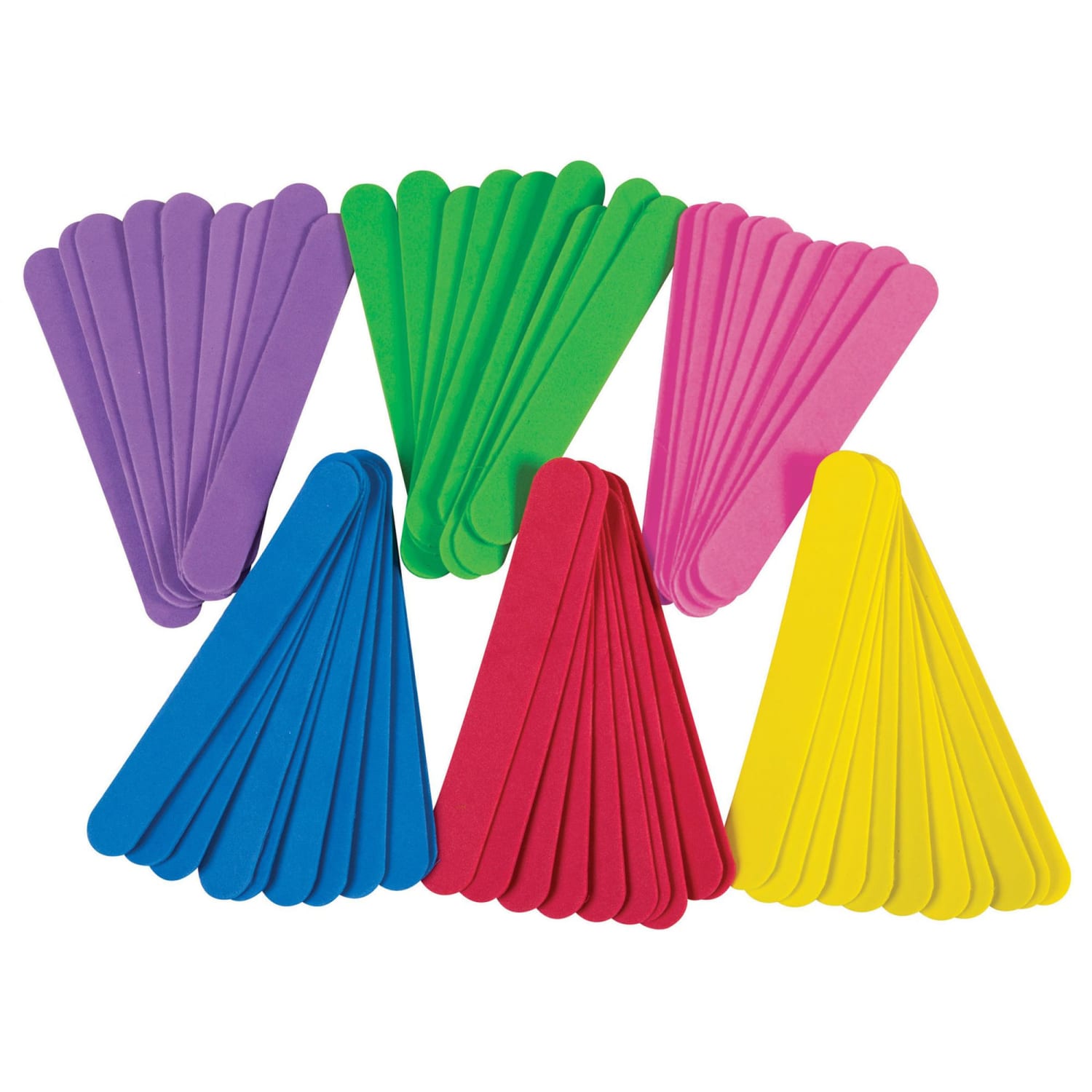 Pacon Creativity Street WonderFoam Jumbo Craft Sticks, 6in x 3/4in, Assorted Colors, 100 Sticks Per Pack, Set Of 3 Packs - Image 3