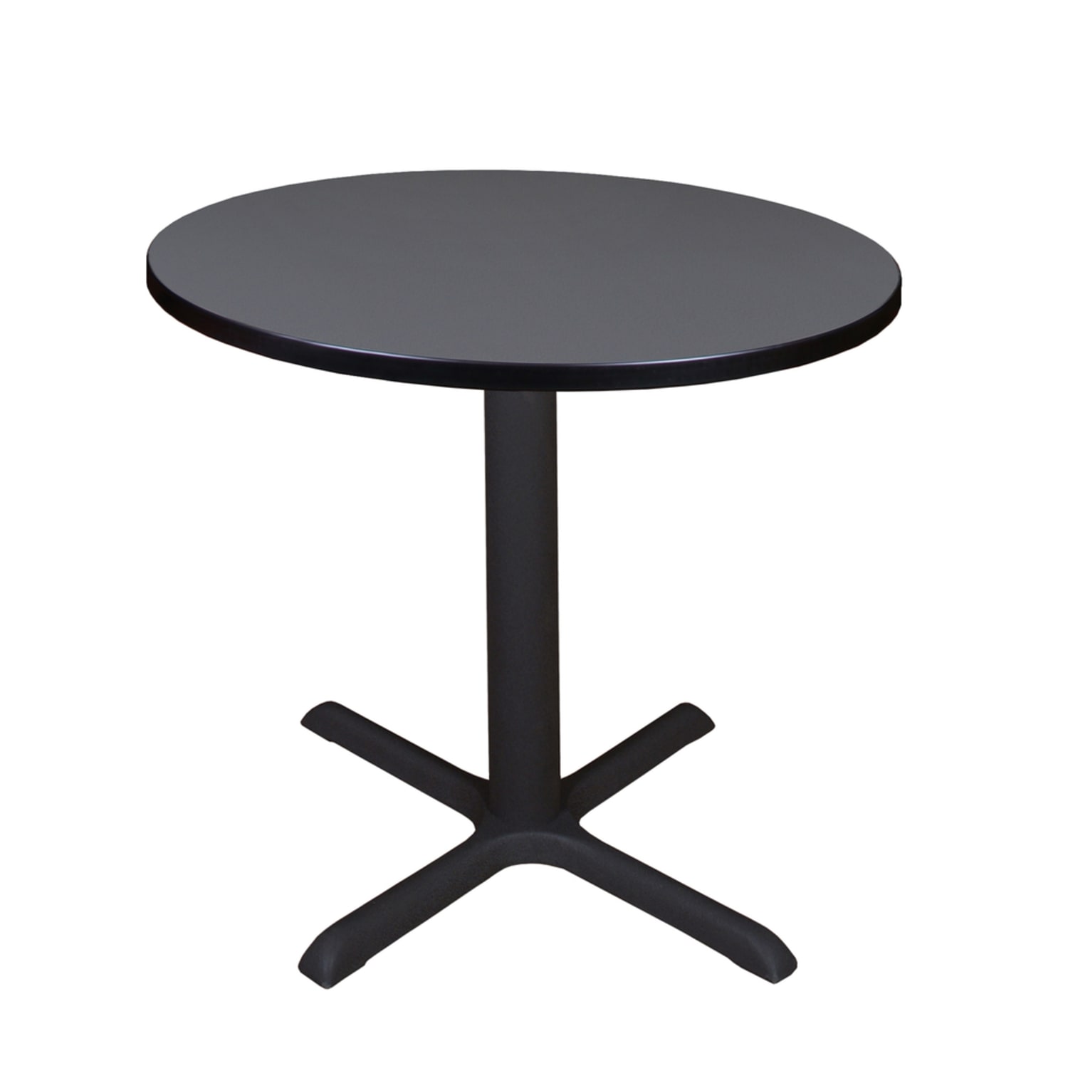 Regency Cain Round X-Base Breakroom Table, 29inH x 30inW x 30inD, Gray/Beige, TB30RNDGY