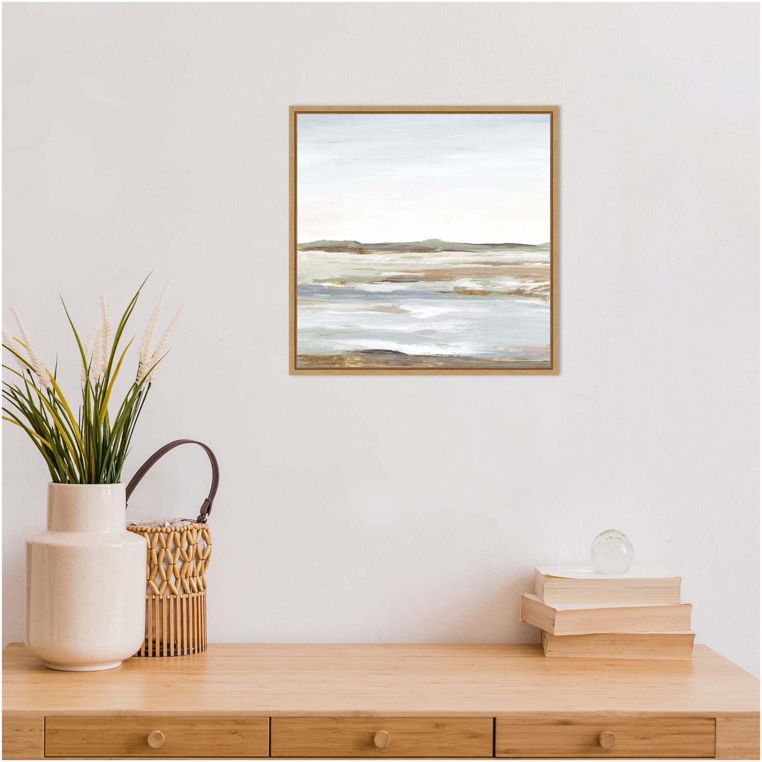 Amanti Art Vastness I Landscape by Eva Watts Framed Canvas Wall Art Print, 16inH x 16inW, Maple - Image 3