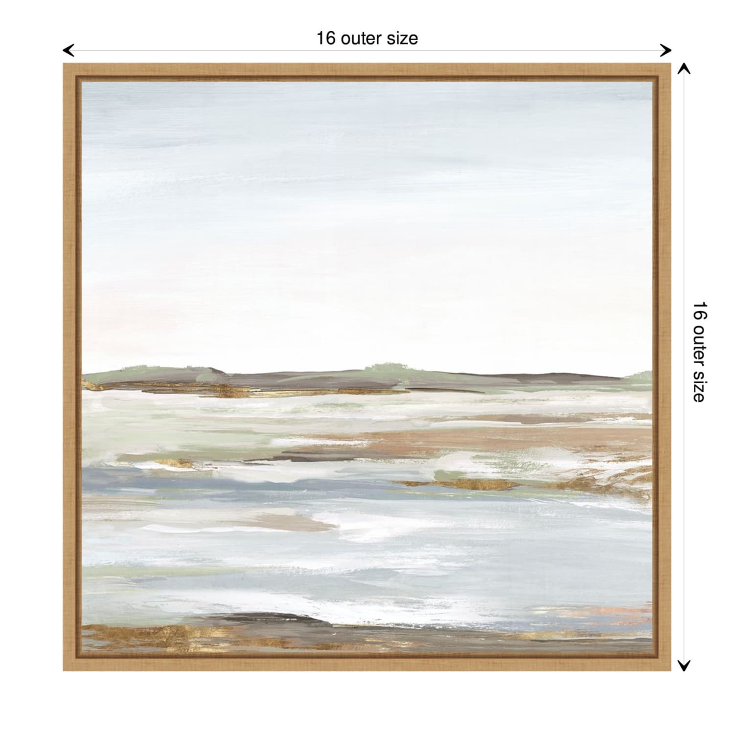 Amanti Art Vastness I Landscape by Eva Watts Framed Canvas Wall Art Print, 16inH x 16inW, Maple - Image 6