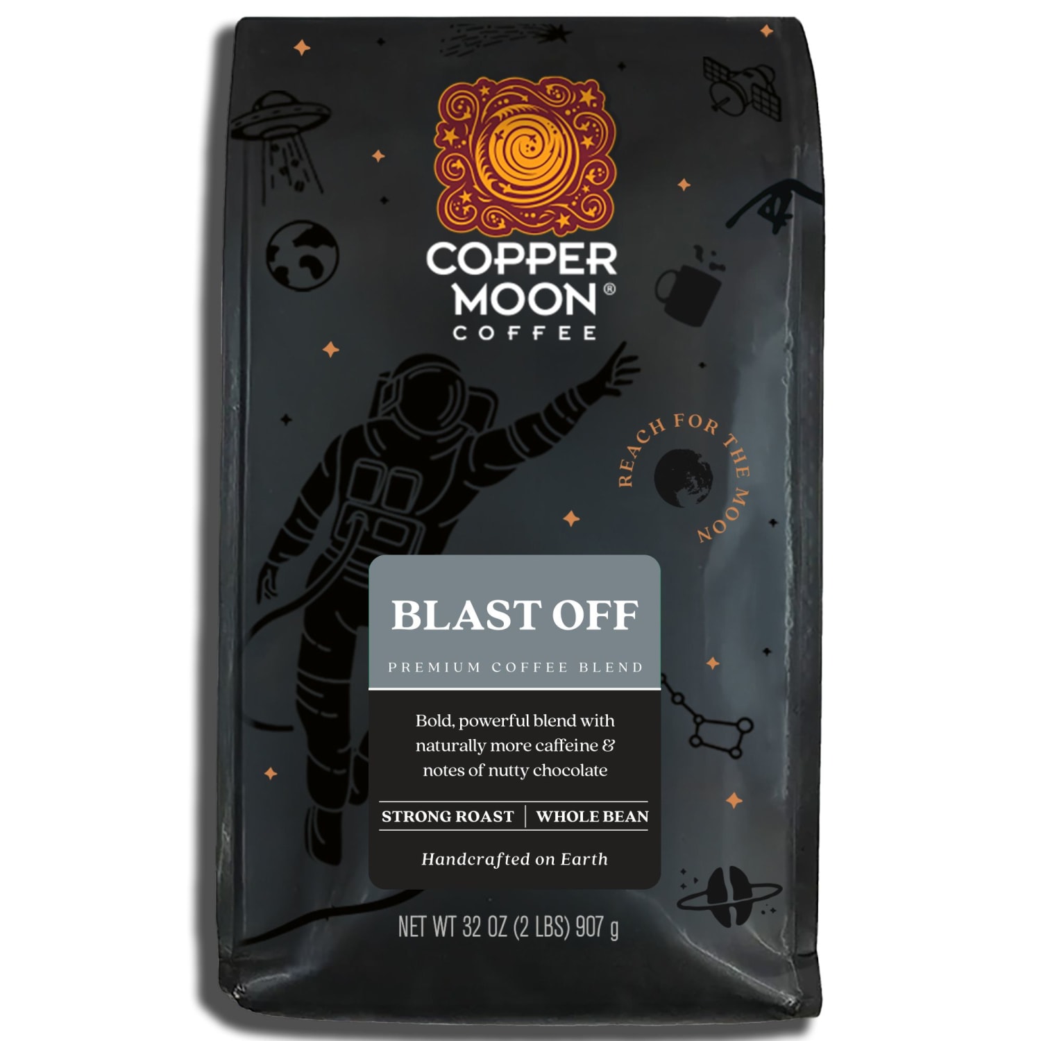 Copper Moon Whole Bean Coffee, Medium Roast, Stargazer Blend, 4 Bags (2 lbs Each) - Image 3