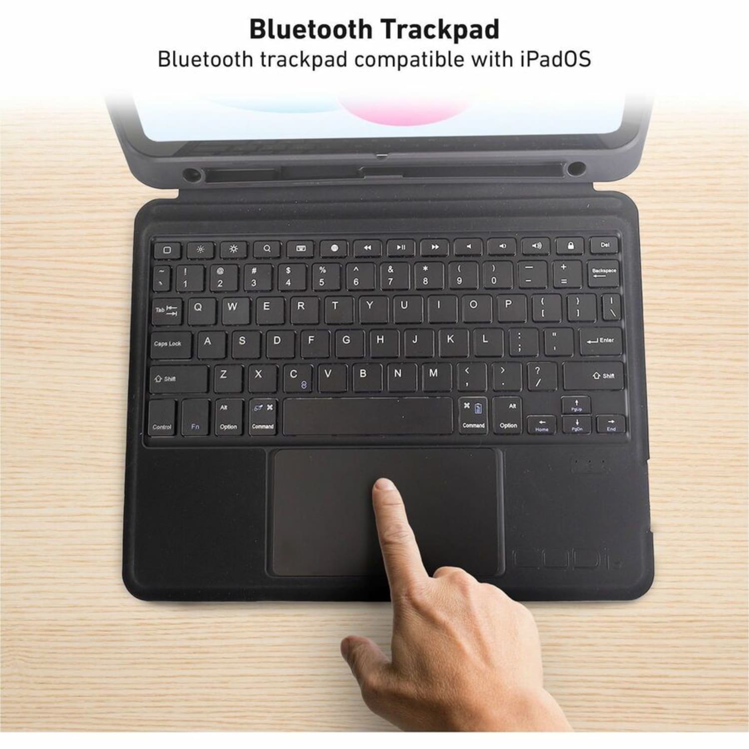 CODi Bluetooth Keyboard Folio Case w/ Trackpad for iPad 10.9in (10th/11th Gen) & iPad A16 - Apple pencil charging capability and storage, Dedicated iOS shortcut keys - Image 5