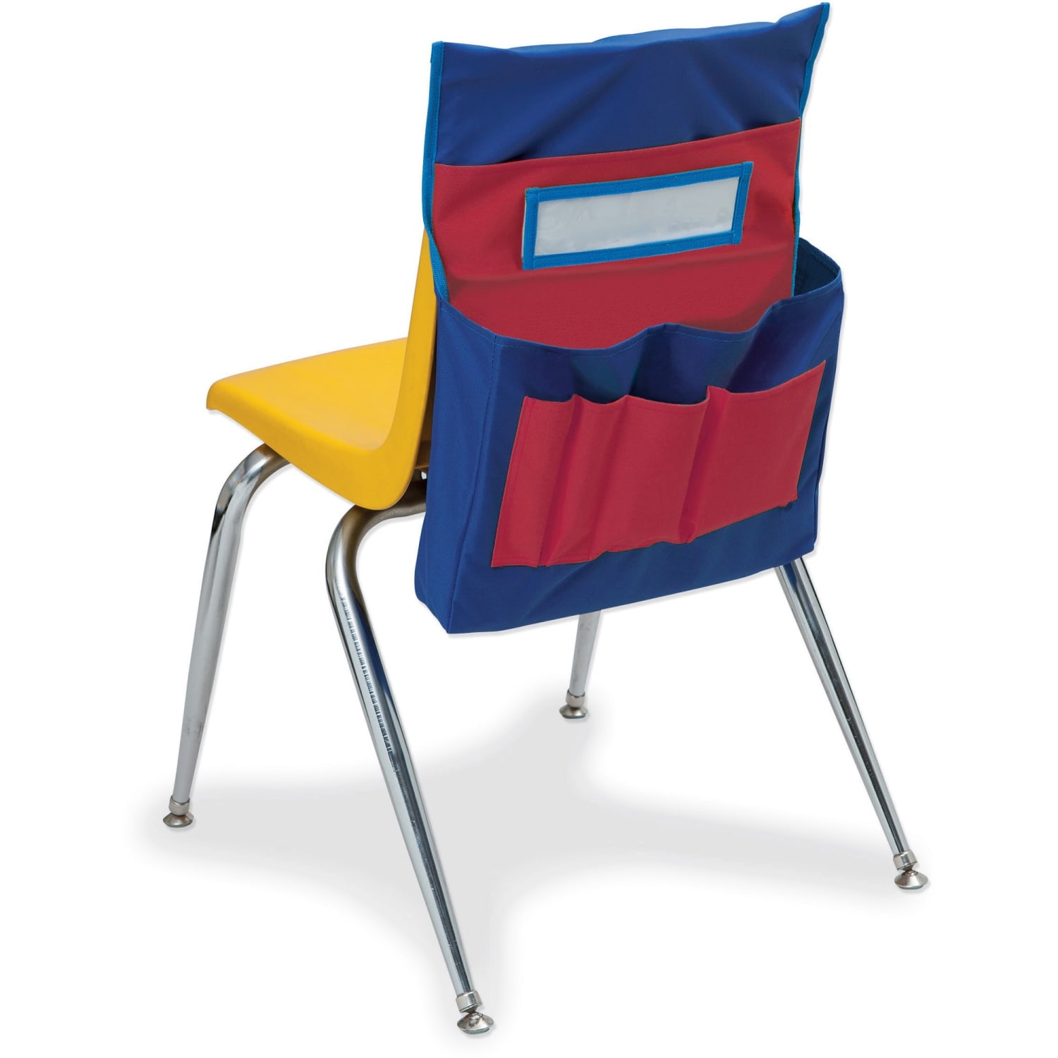 Pacon Chair Storage Pocket Chart, Blue/Red, 18-1/2inH x 14-1/2inW x 2-1/2inD, 1 Chair Cover - Image 3
