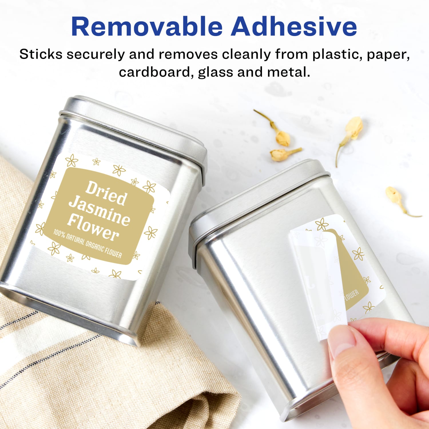 Avery Removable Labels With Sure Feed, 94124-RMP100, Arched Square, 2in x 2-3/16in, White, Pack Of 1,200 Labels - Image 3