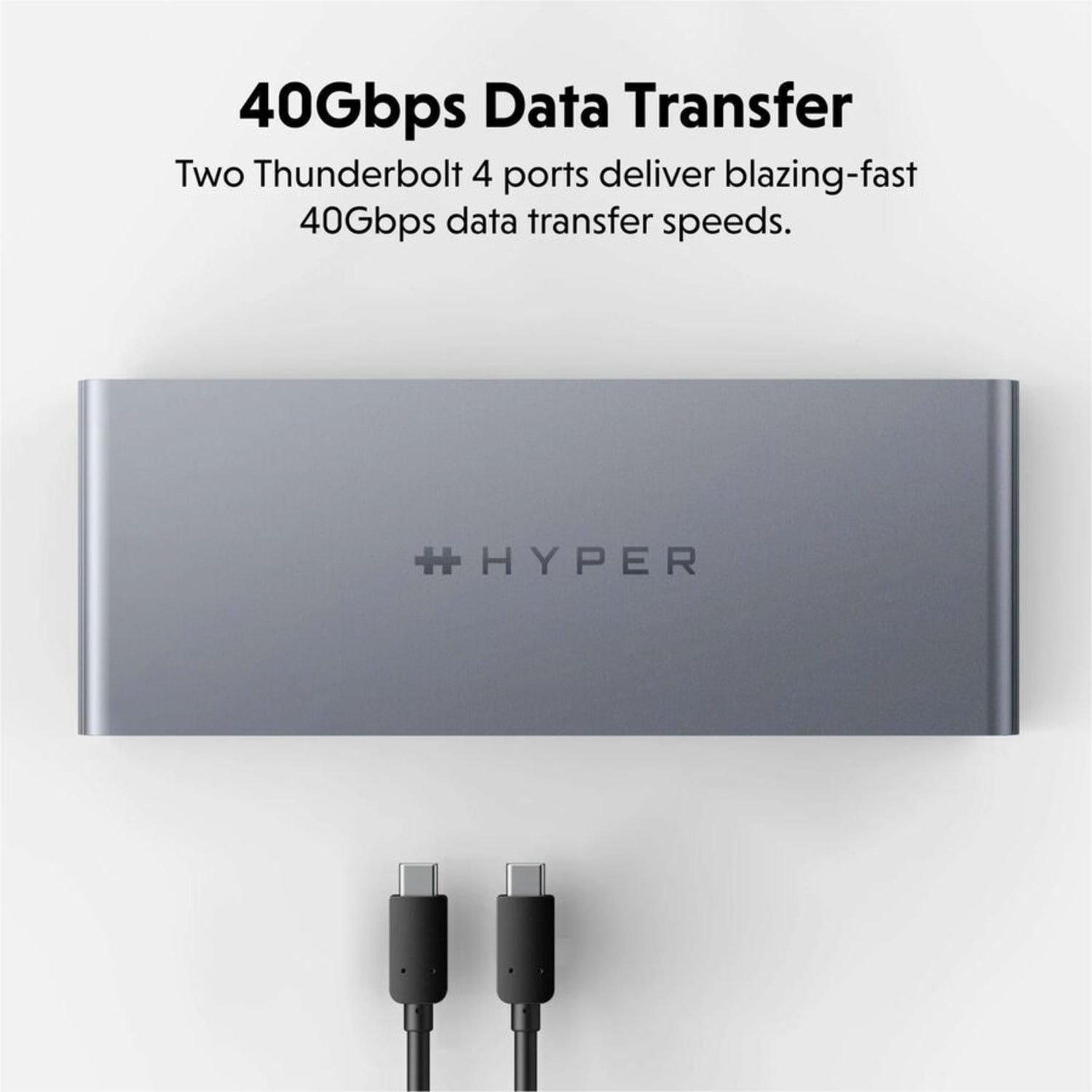 Targus HyperDrive Thunderbolt 4 Docking Station, 2-15/16inH x 7-7/8inW x 1-1/4inD, Silver, HDTB4D-US - Image 5