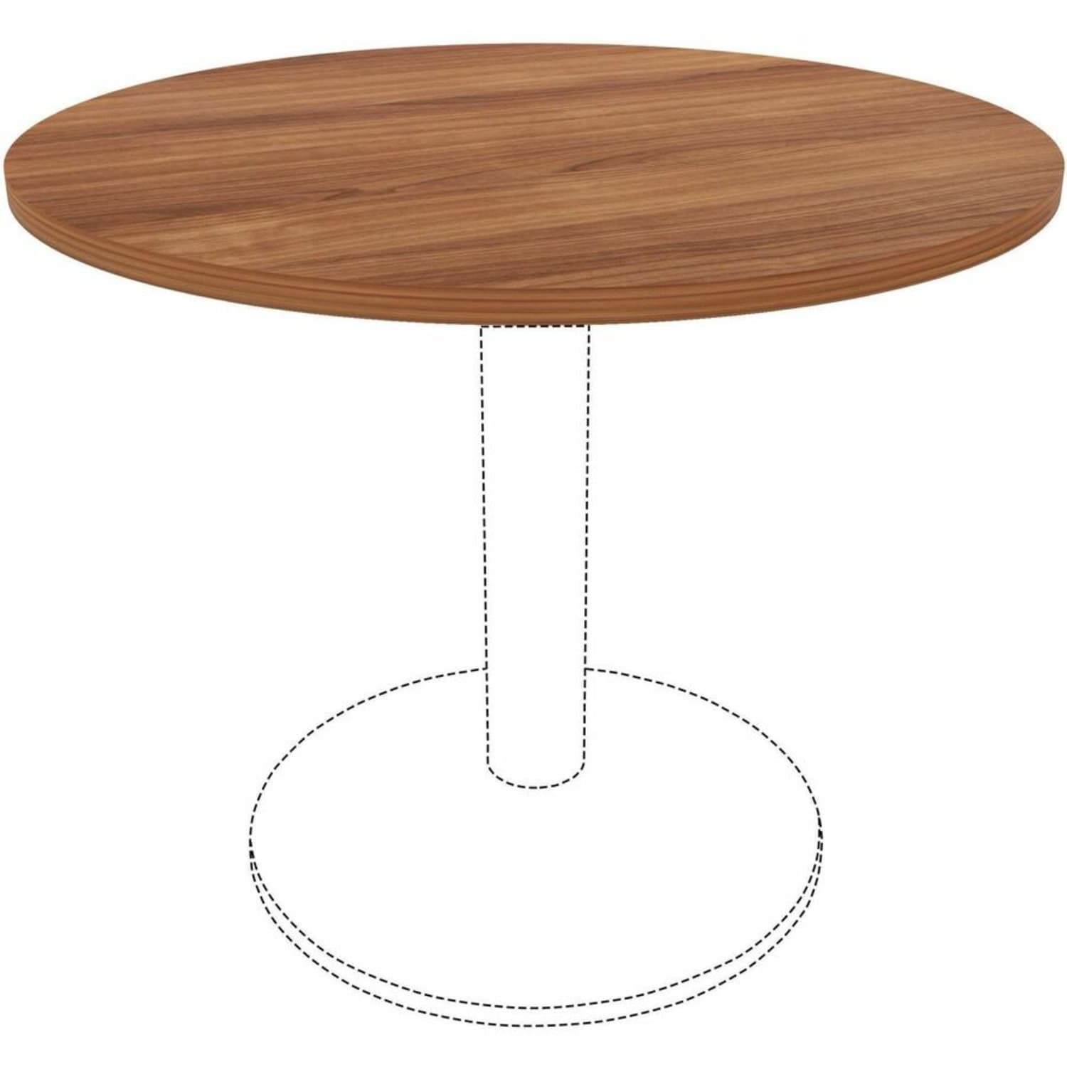 Lorell Hospitality/Conference Tabletop, x 36in Diameter, Walnut, 69960 - Image 3