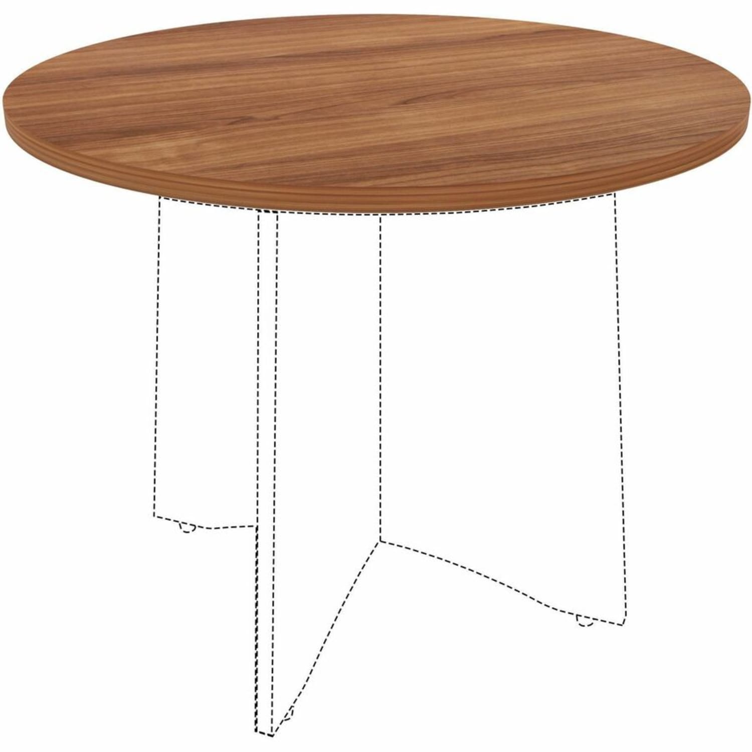 Lorell Hospitality/Conference Tabletop, x 36in Diameter, Walnut, 69960 - Image 5