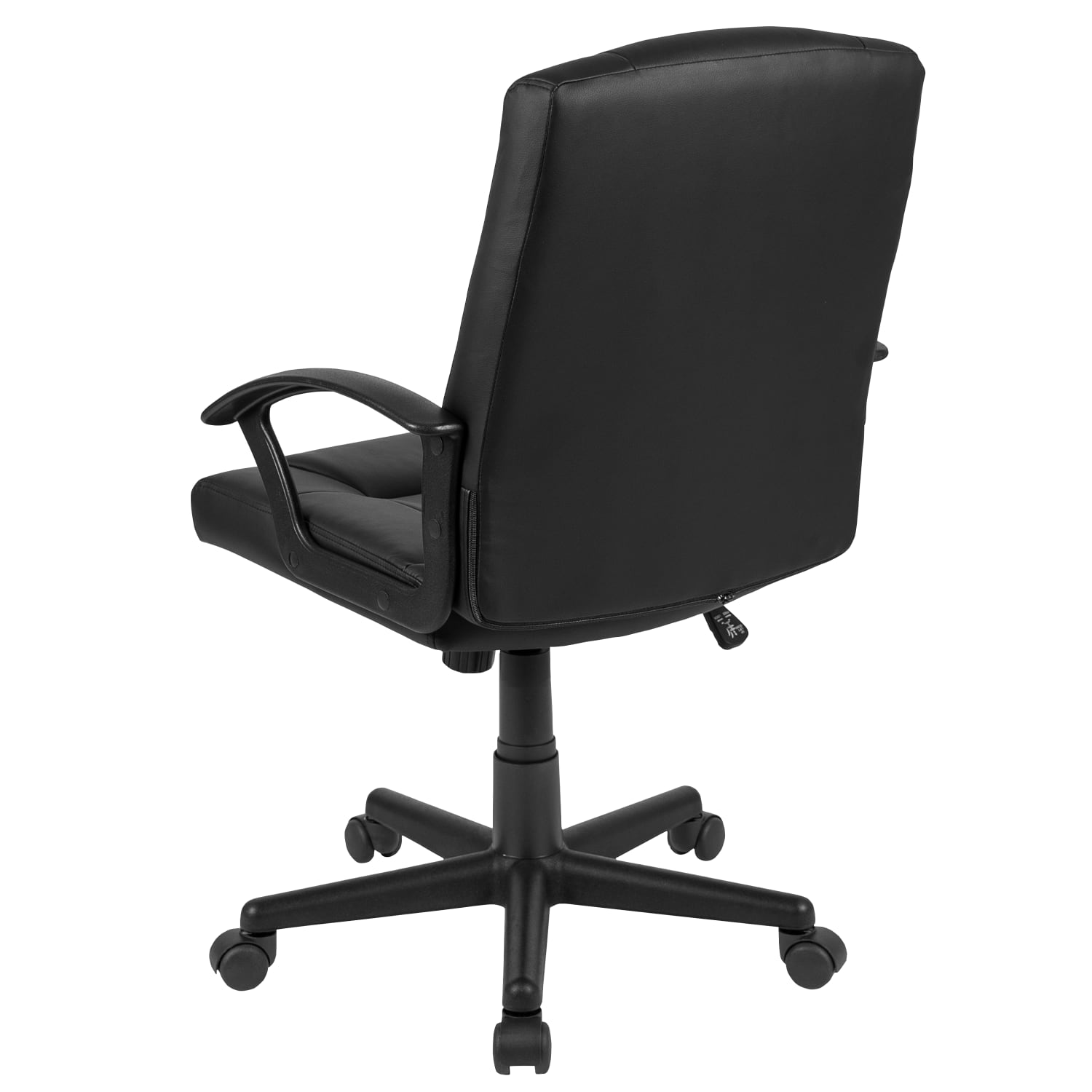 Flash Furniture Flash Fundamentals LeatherSoft Faux Leather Mid Back Task Chair Black PopularChairscom