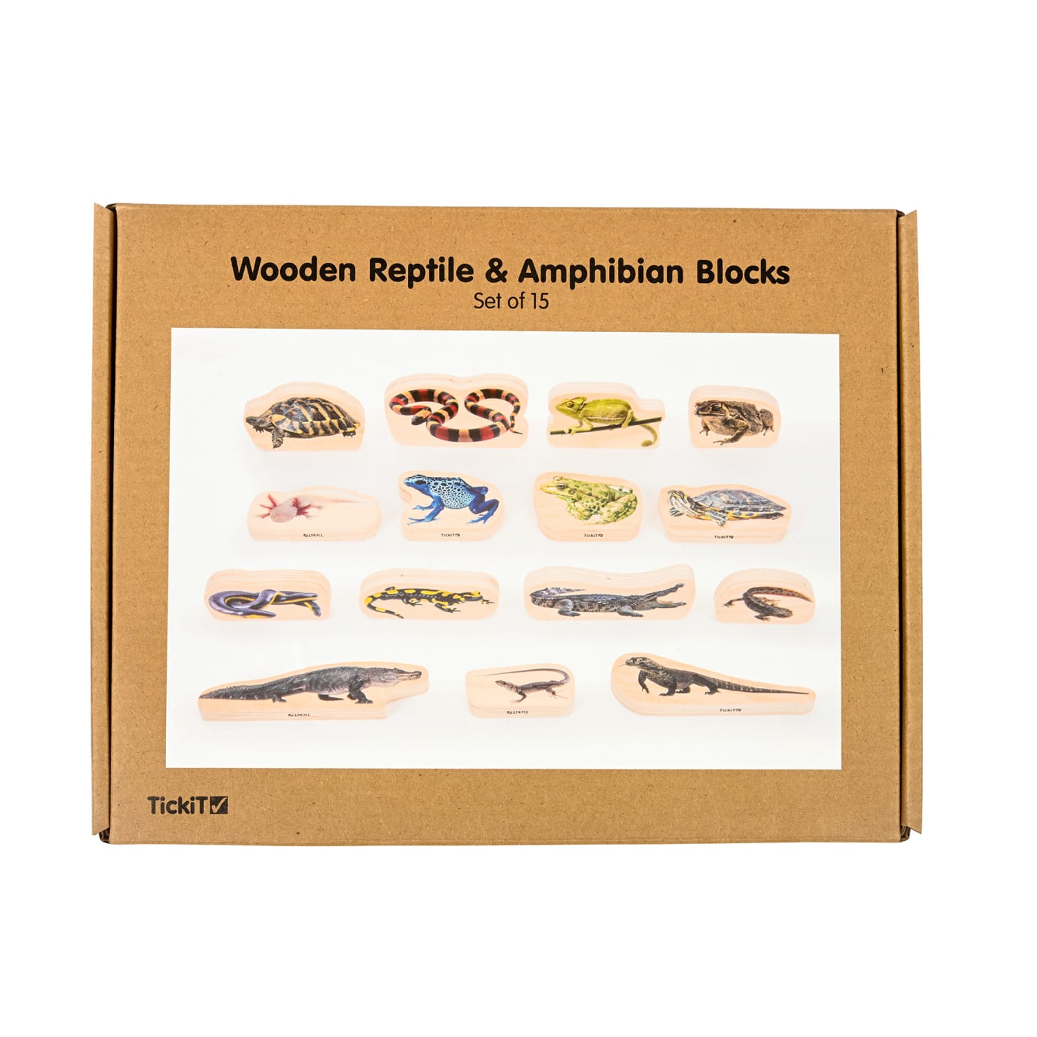 Tickit Wooden Reptile & Amphibian Blocks, Set Of 15 - Image 4